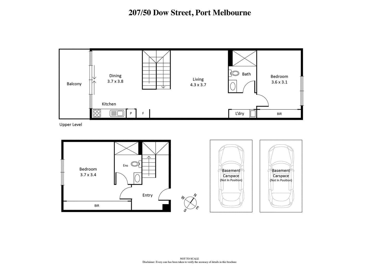 Floorplan of Homely apartment listing, 207/50 Dow Street, Port Melbourne VIC 3207