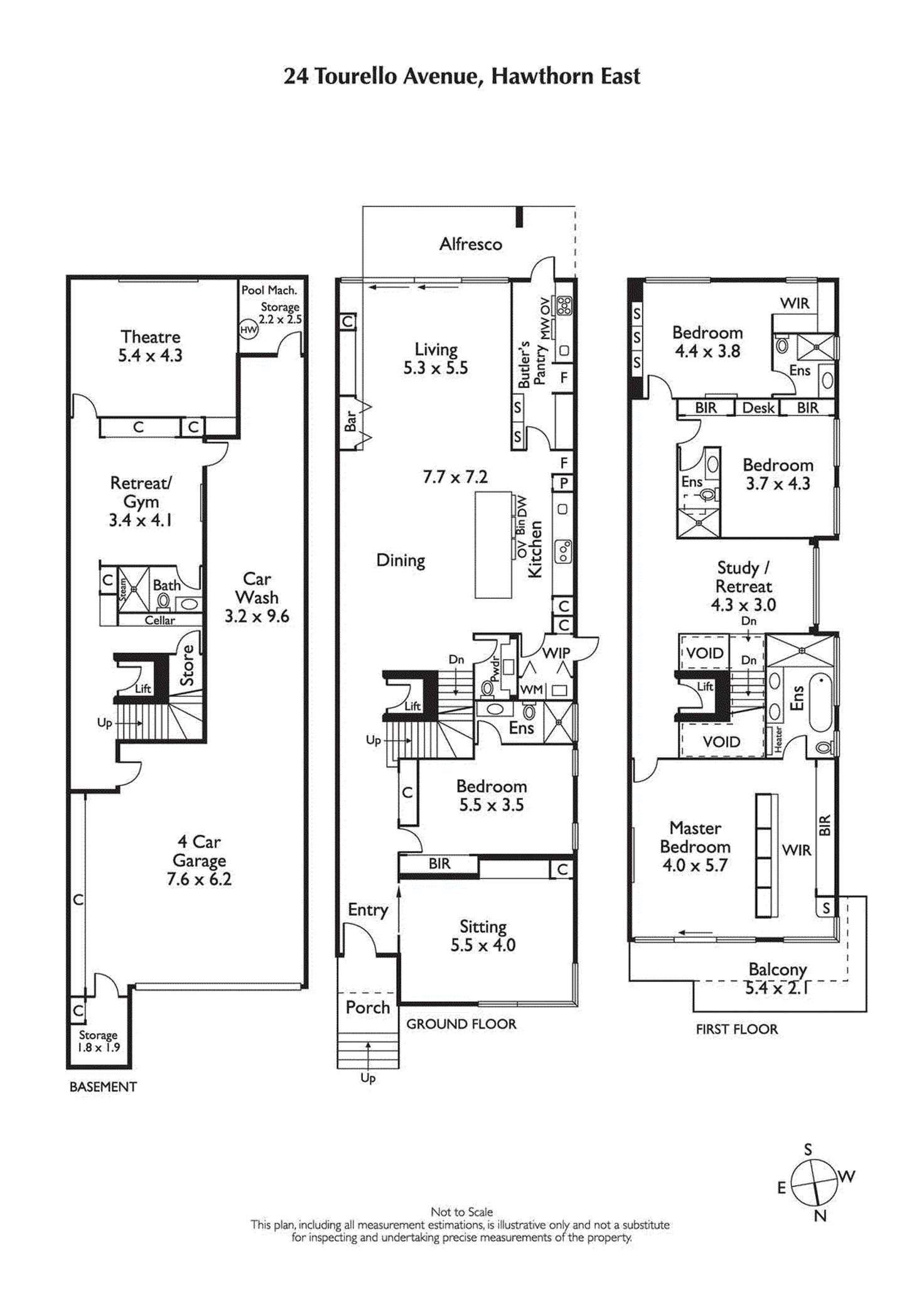 Floorplan of Homely house listing, 24 Tourello Avenue, Hawthorn East VIC 3123