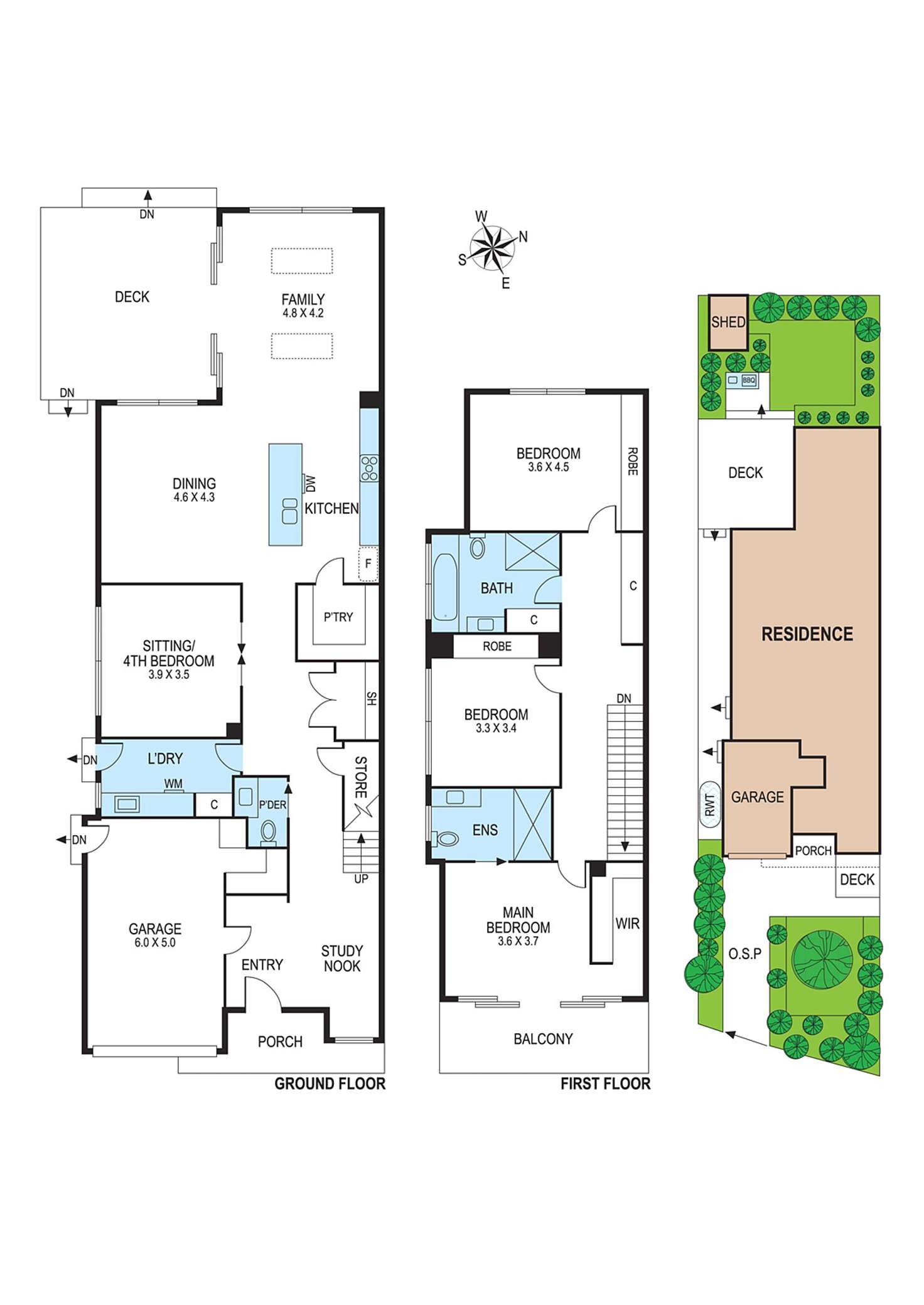 Floorplan of Homely townhouse listing, 1/37 Beaumaris Parade, Highett VIC 3190