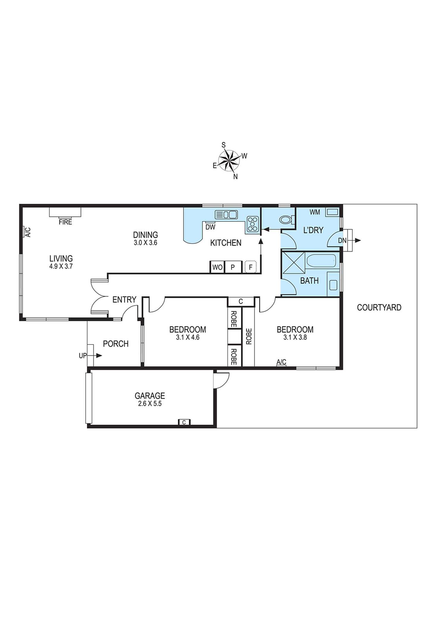 Floorplan of Homely unit listing, 2/6 Garden Avenue, Glen Huntly VIC 3163