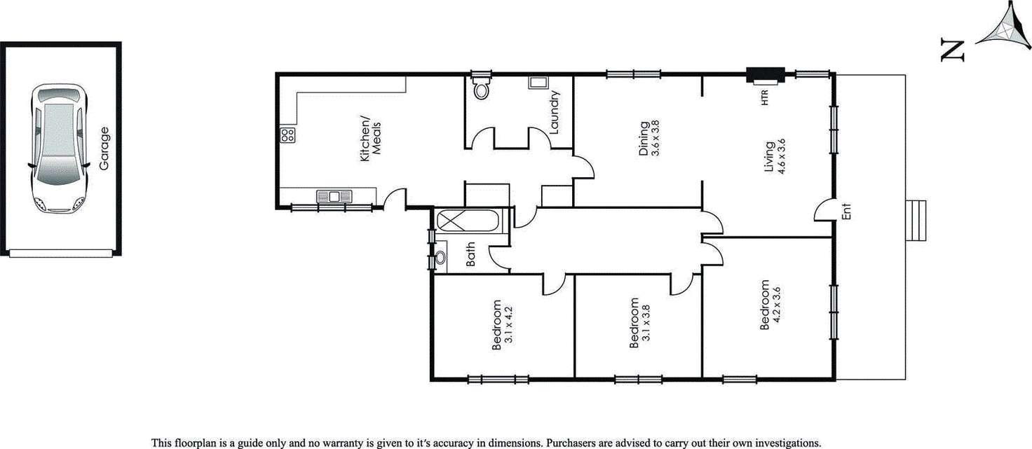 Floorplan of Homely house listing, 25 Peterson Street, Highett VIC 3190