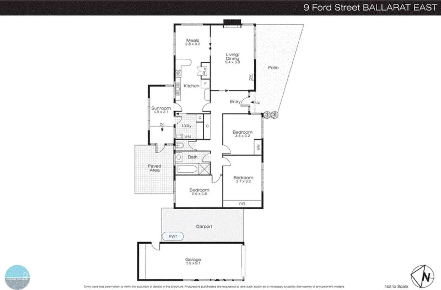 Floorplan of Homely house listing, 9 Ford Street, Ballarat East VIC 3350