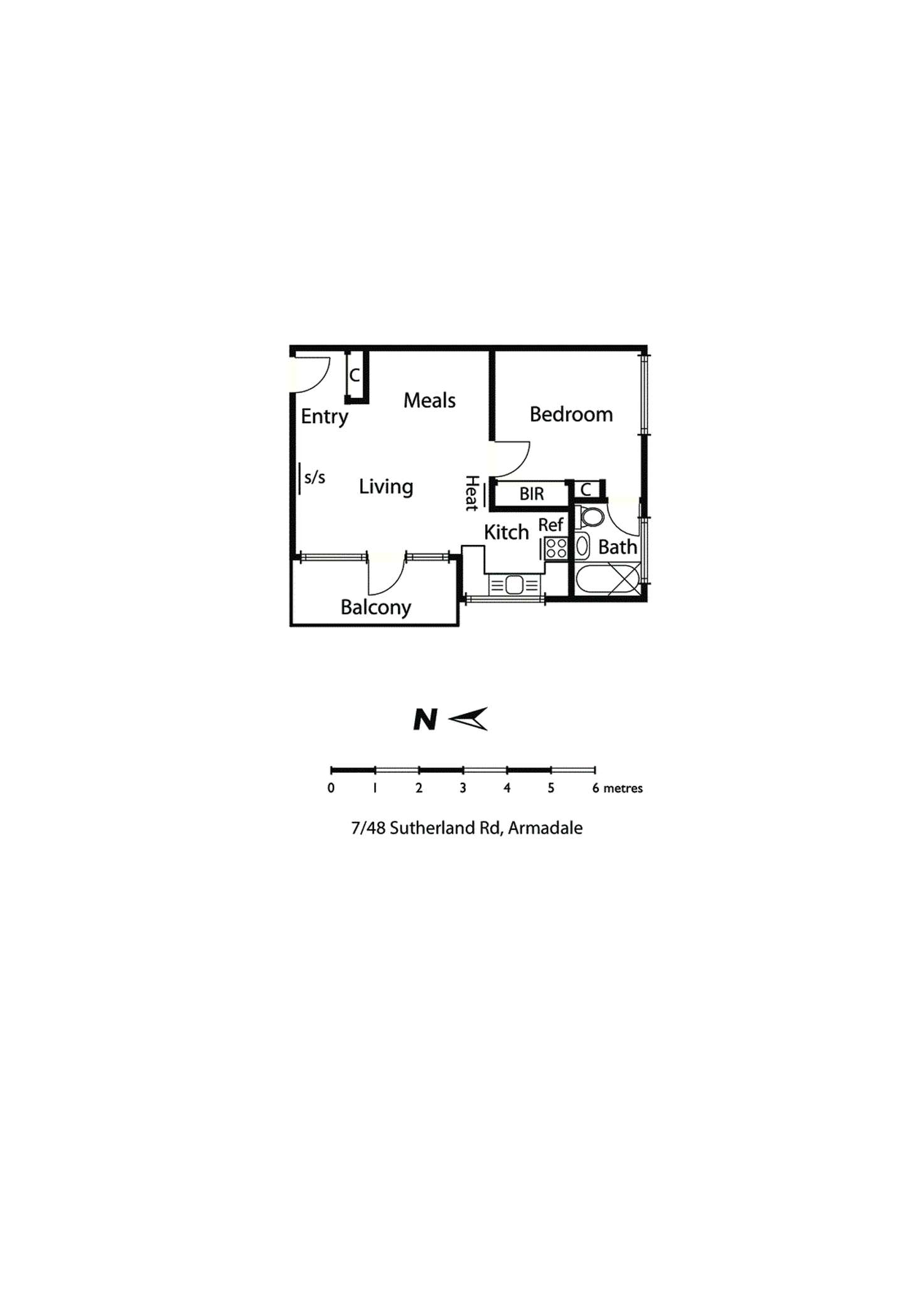 Floorplan of Homely apartment listing, 7/48 Sutherland Road, Armadale VIC 3143