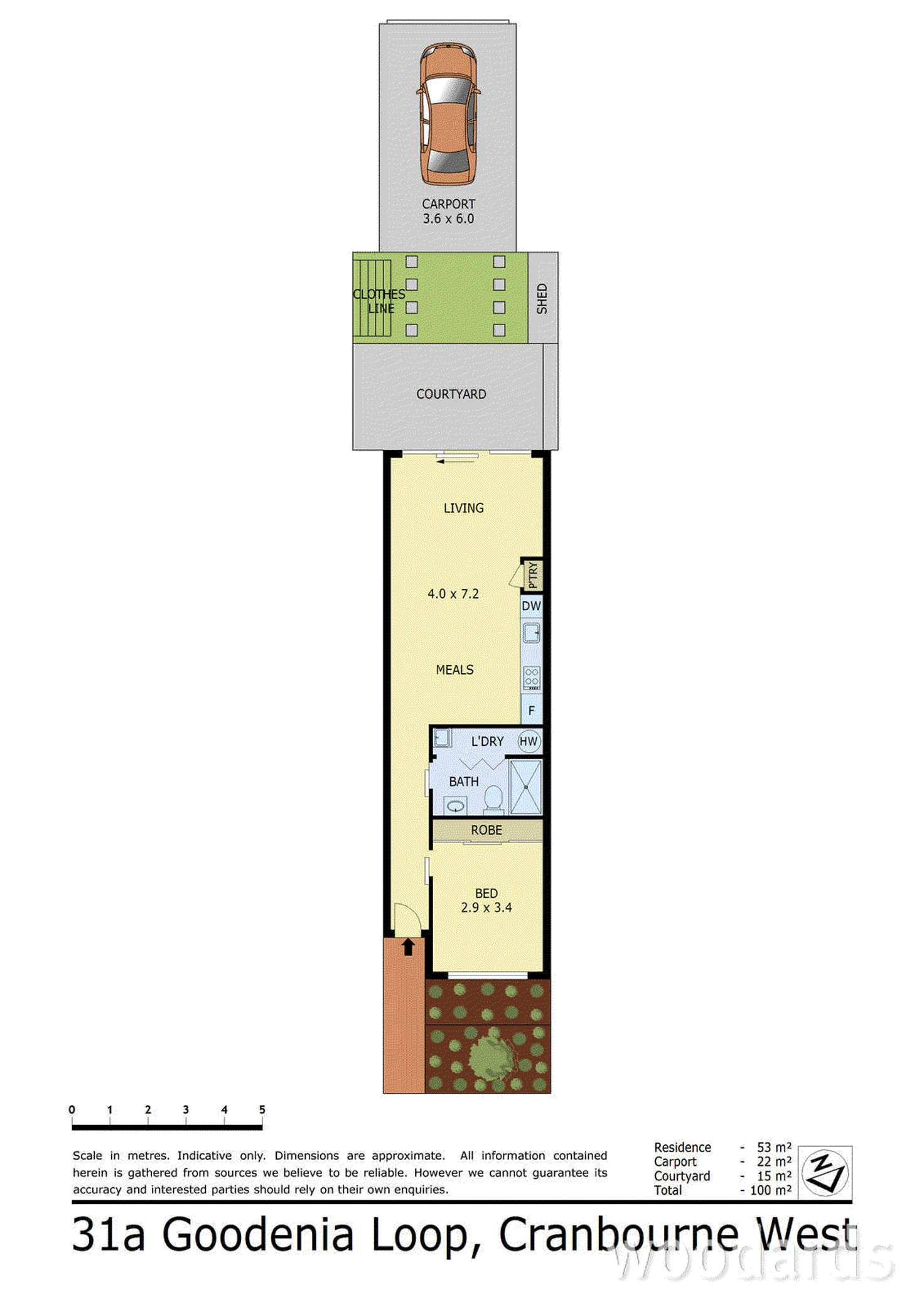 Floorplan of Homely unit listing, 31A Goodenia Loop, Cranbourne West VIC 3977