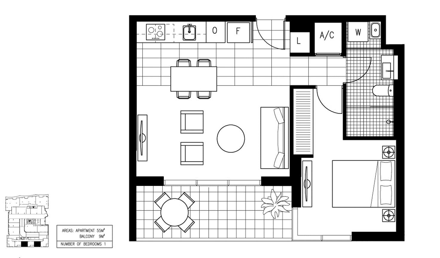 Floorplan of Homely apartment listing, 5F/8 Waterside Place, Docklands VIC 3008