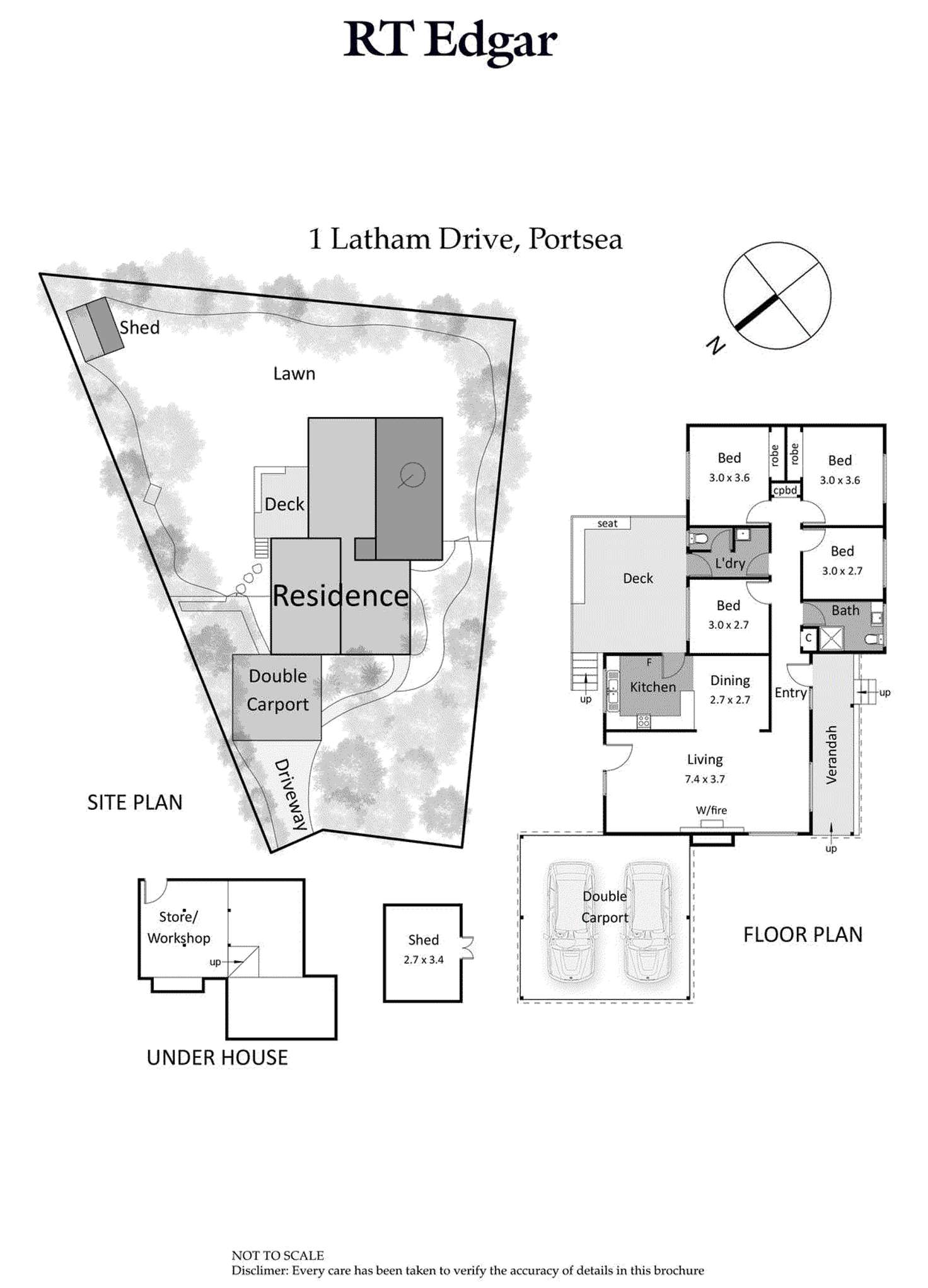 Floorplan of Homely house listing, 1 Latham Drive, Portsea VIC 3944