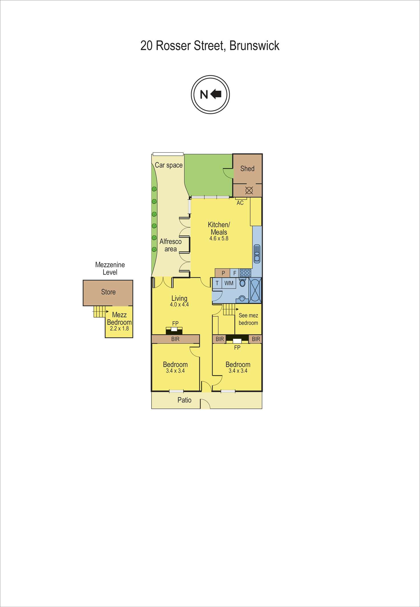 Floorplan of Homely house listing, 20 Rosser  Street, Brunswick VIC 3056