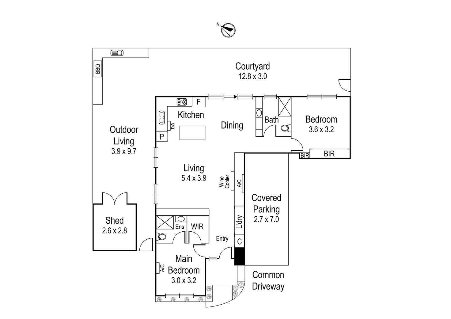 Floorplan of Homely apartment listing, 2/5 Vine Street, Heidelberg VIC 3084