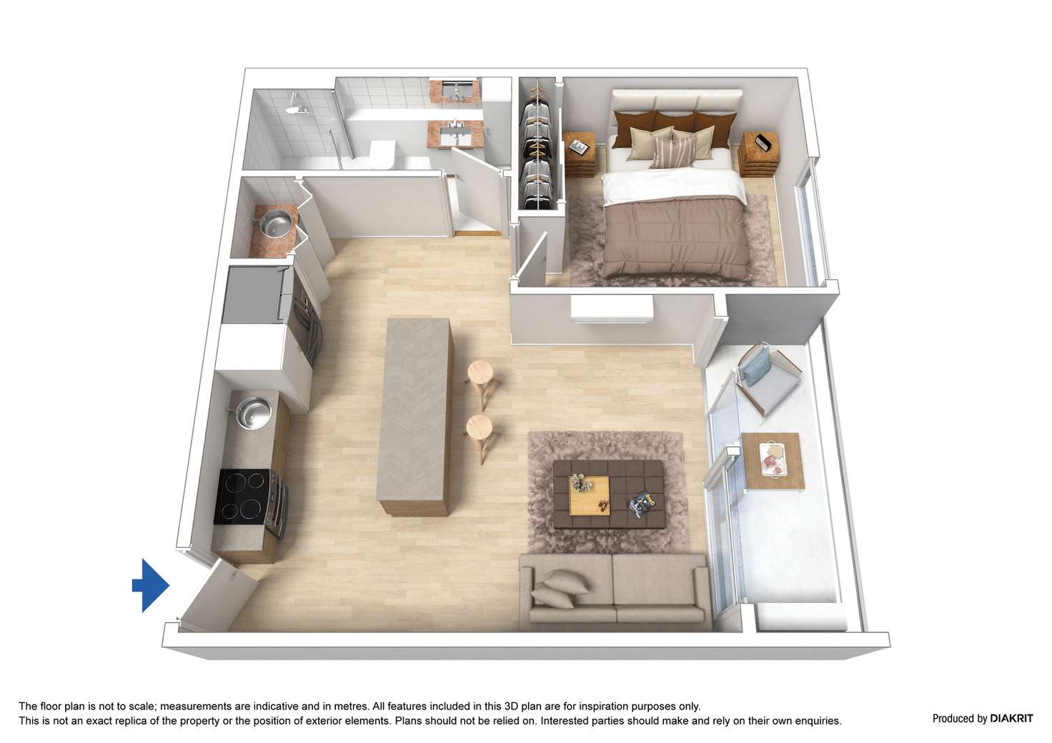 Floorplan of Homely apartment listing, 607/23 Batman Street, West Melbourne VIC 3003