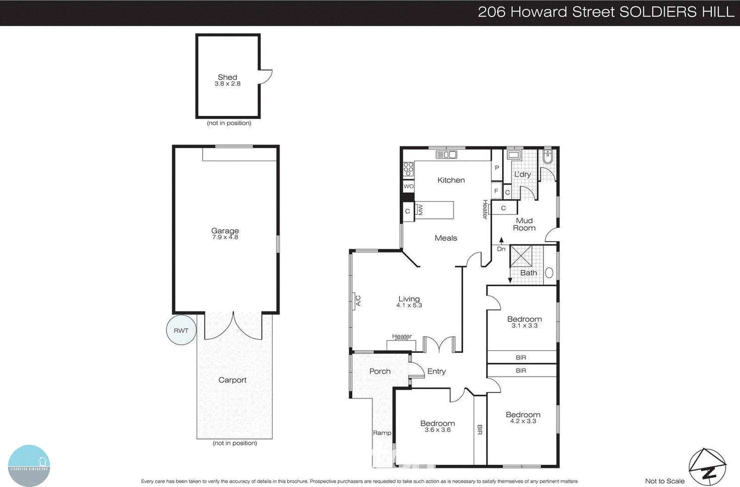 Floorplan of Homely house listing, 206 Howard Street, Soldiers Hill VIC 3350