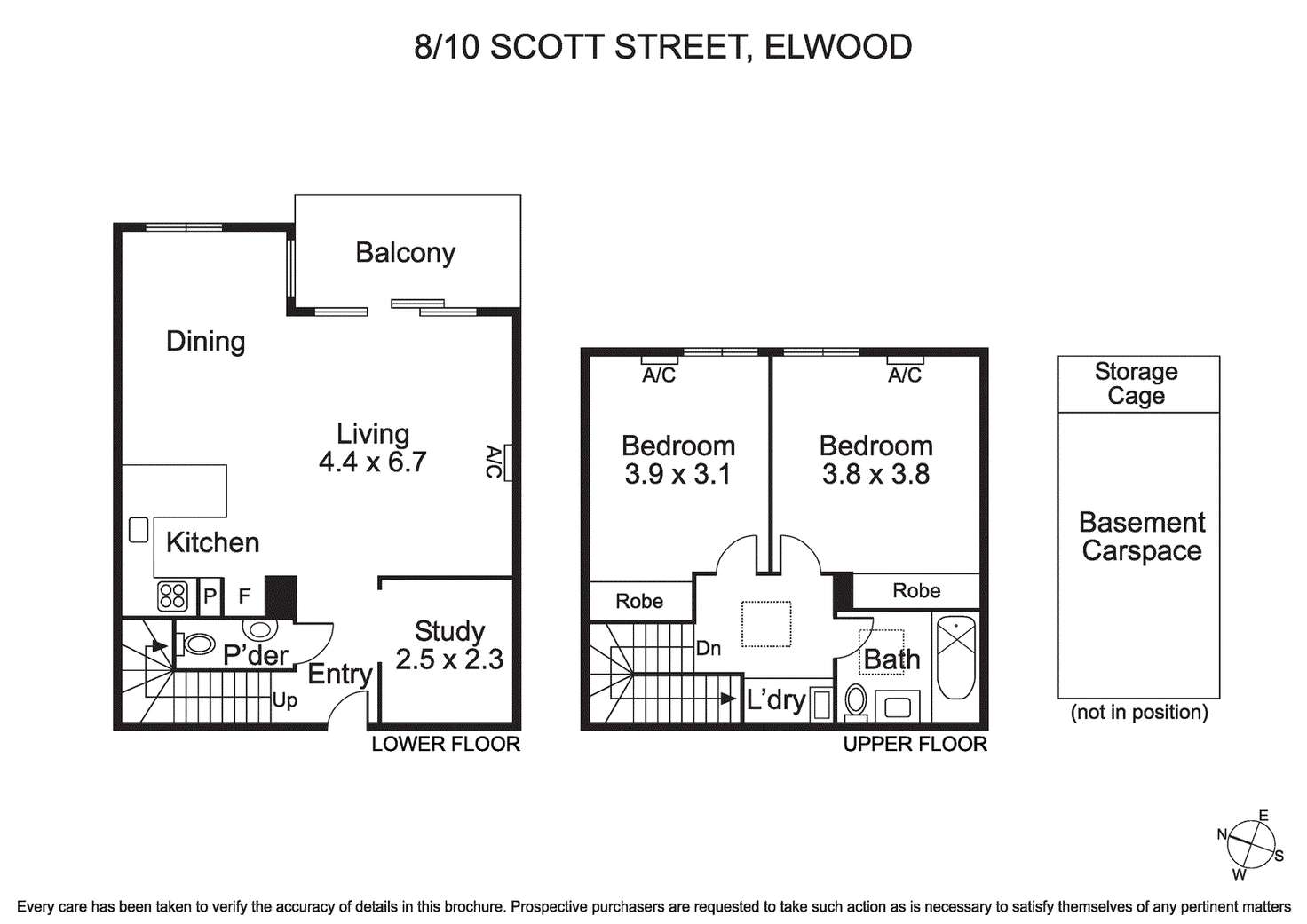 Floorplan of Homely apartment listing, 8/10 Scott Street, Elwood VIC 3184