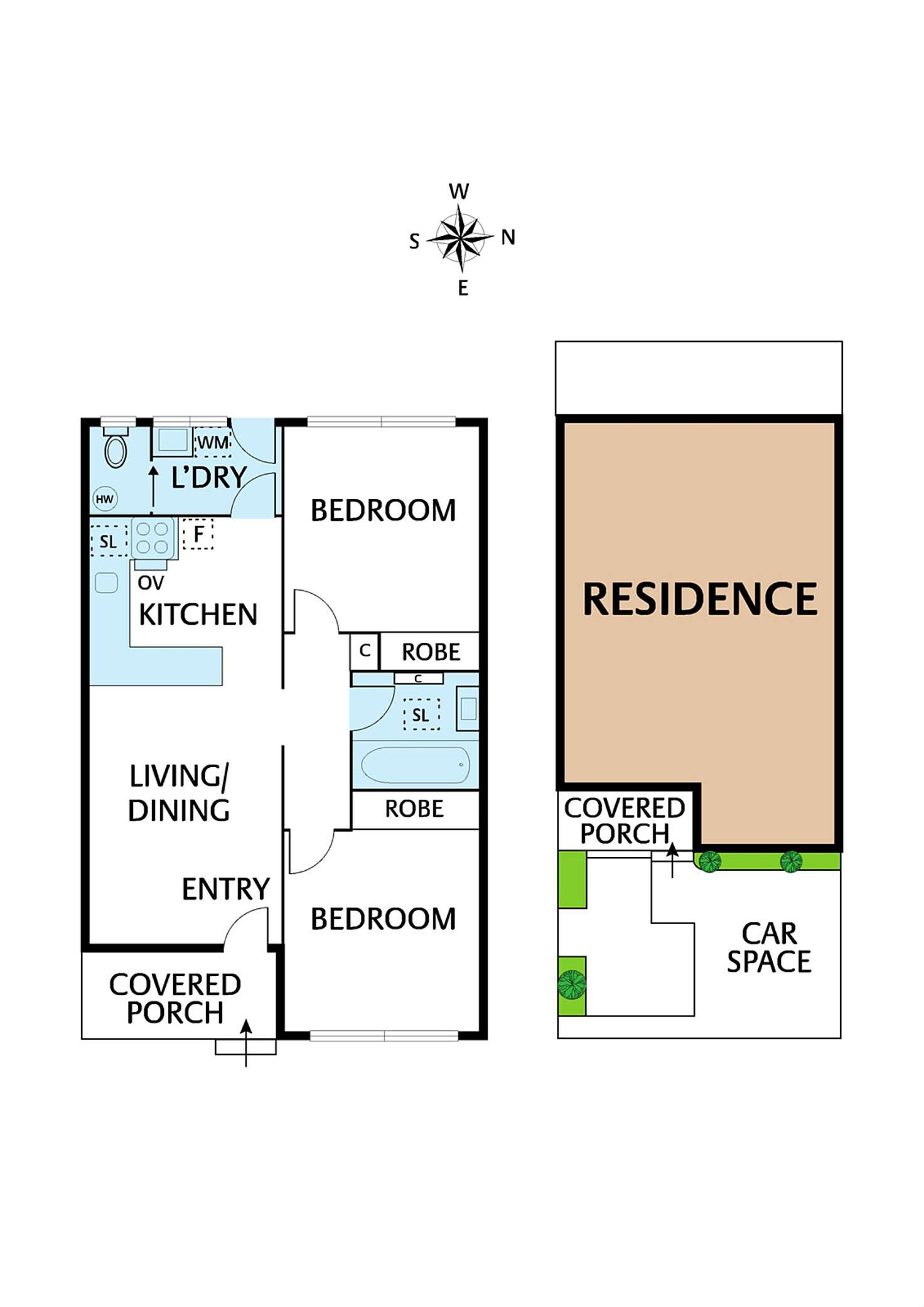 Floorplan of Homely unit listing, 4/59-61 Rhodes Parade, Oak Park VIC 3046