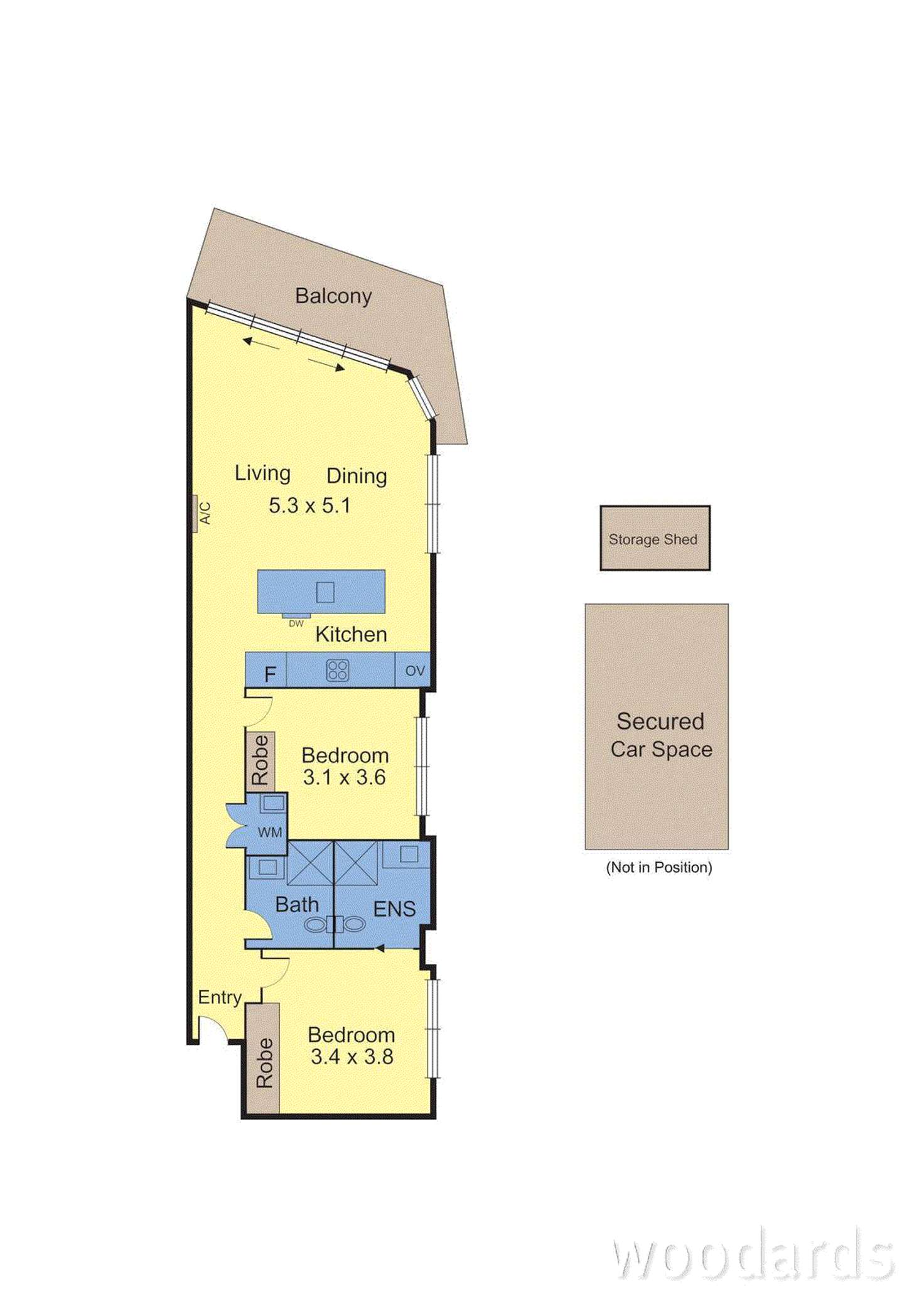 Floorplan of Homely apartment listing, 102/257 Neerim Road, Carnegie VIC 3163