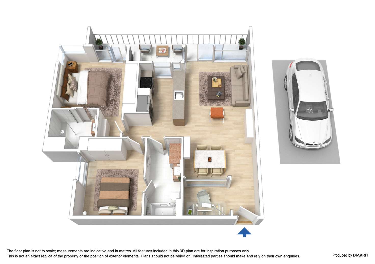 Floorplan of Homely apartment listing, 908/8 Dorcas Street, Southbank VIC 3006