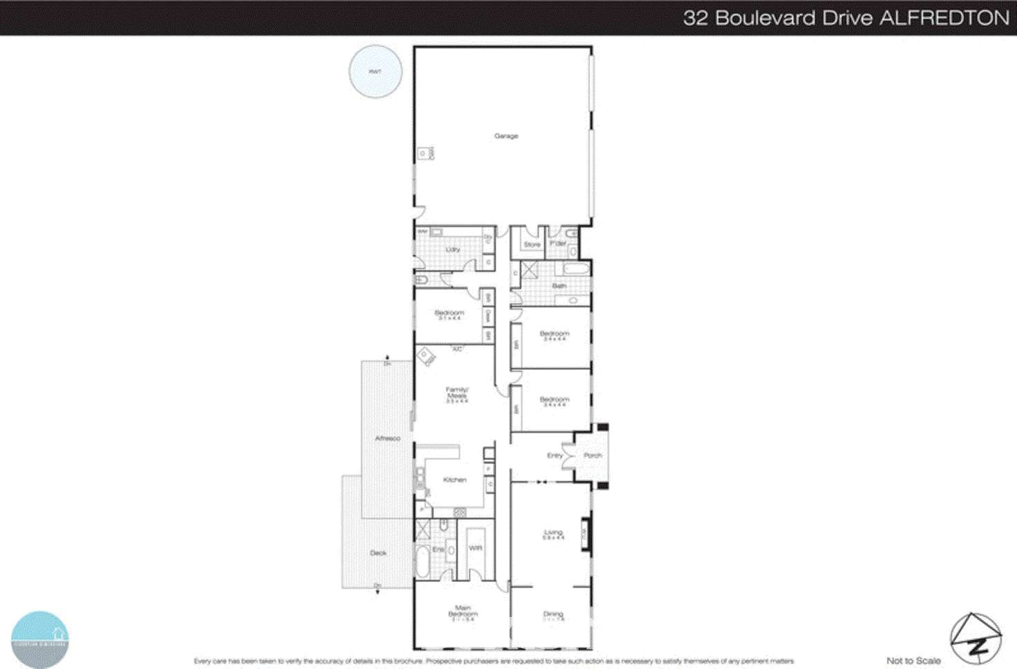 Floorplan of Homely house listing, 32 Boulevarde Drive, Alfredton VIC 3350