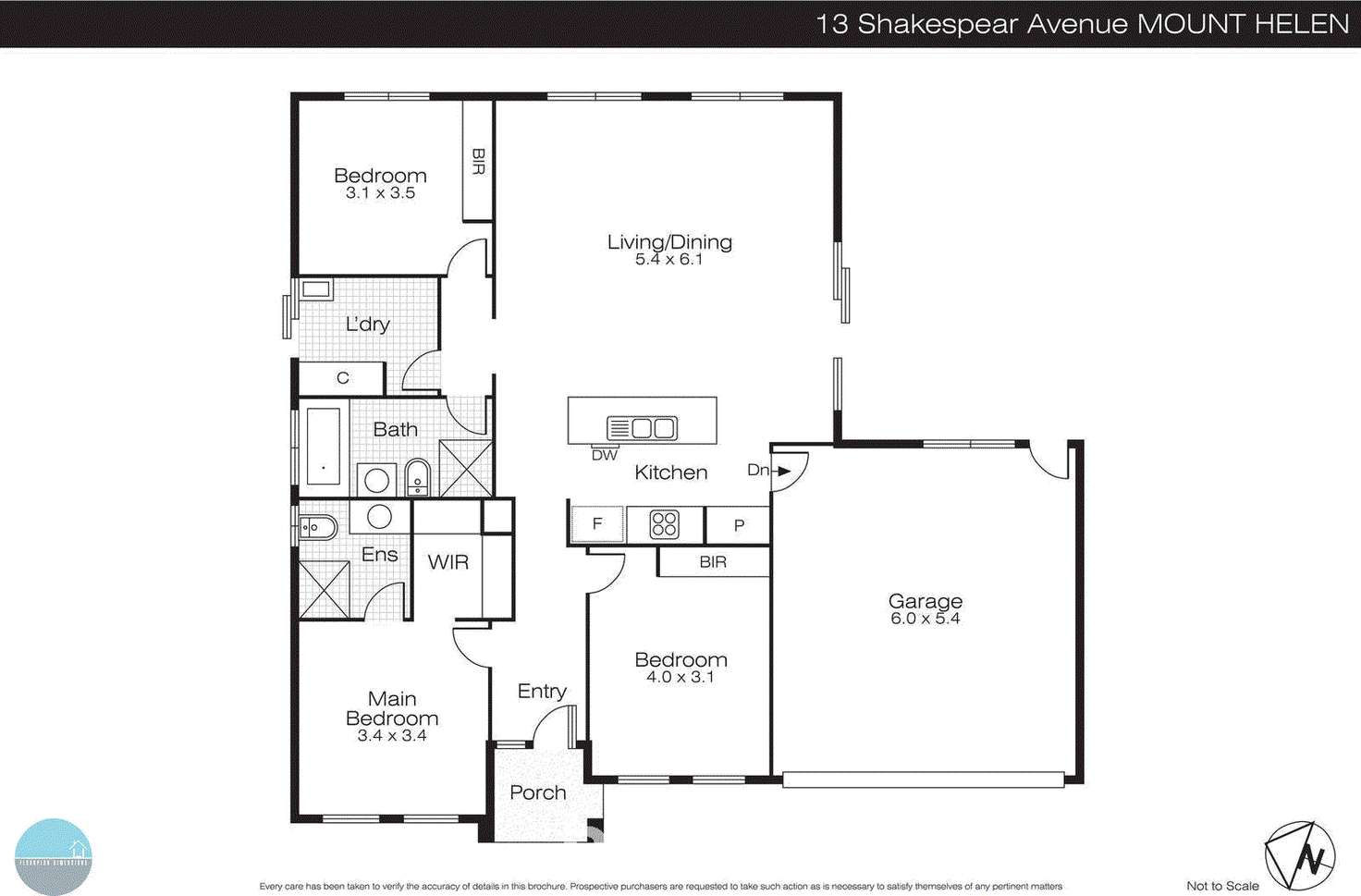 Floorplan of Homely house listing, 13 Shakespeare Avenue, Mount Helen VIC 3350