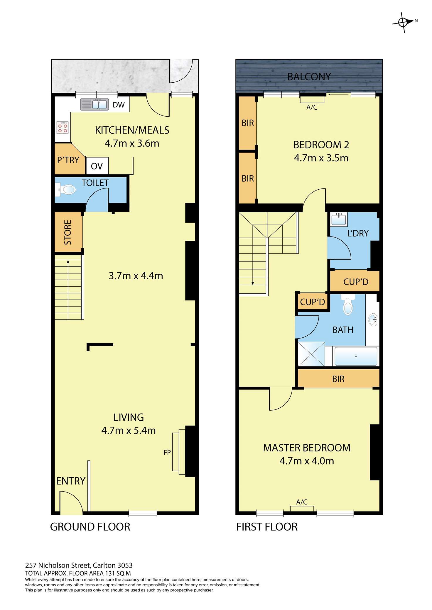 Floorplan of Homely townhouse listing, 11/257-261 Nicholson Street, Carlton VIC 3053
