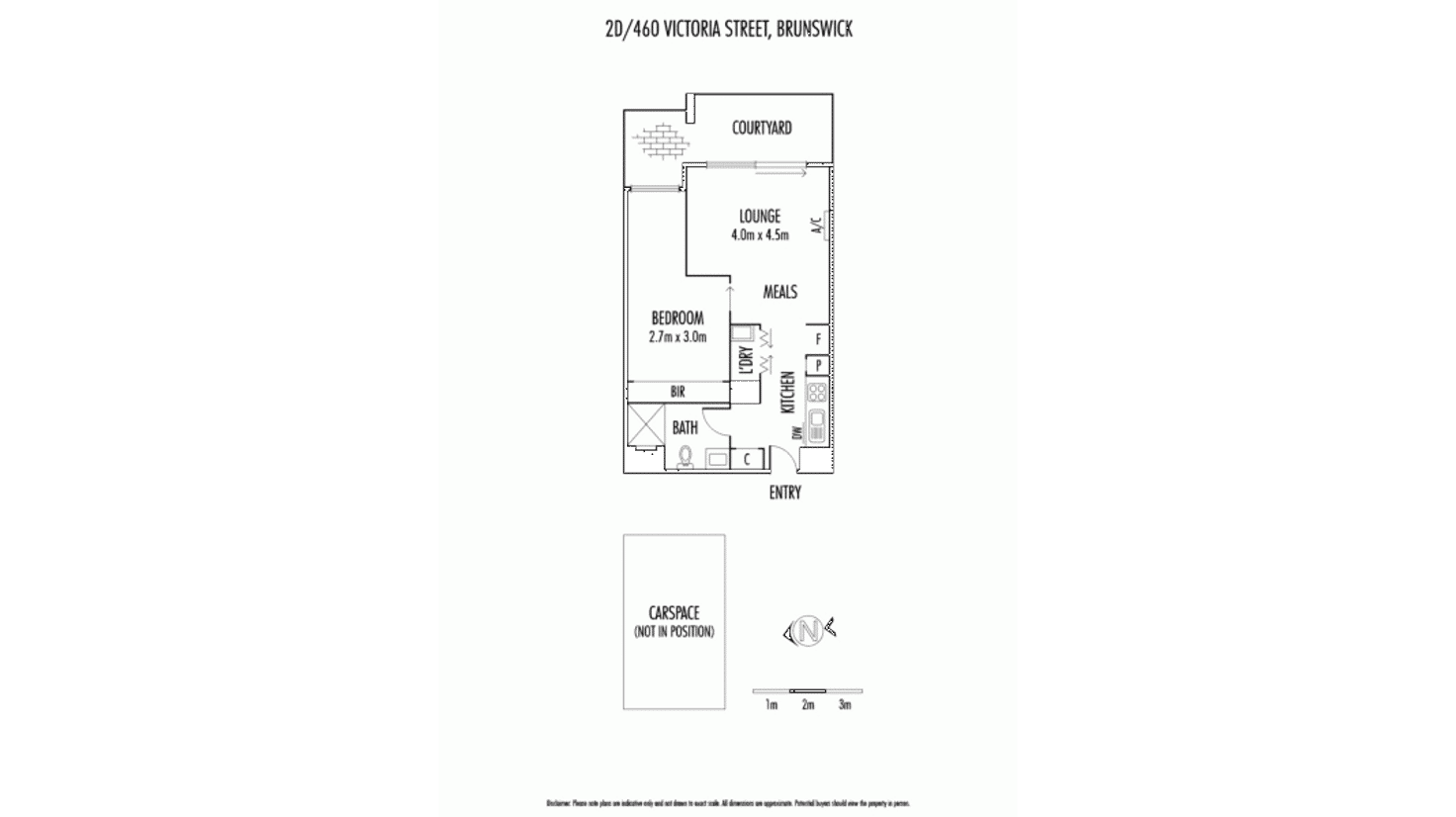 Floorplan of Homely apartment listing, D2/460 Victoria Street, Brunswick VIC 3056