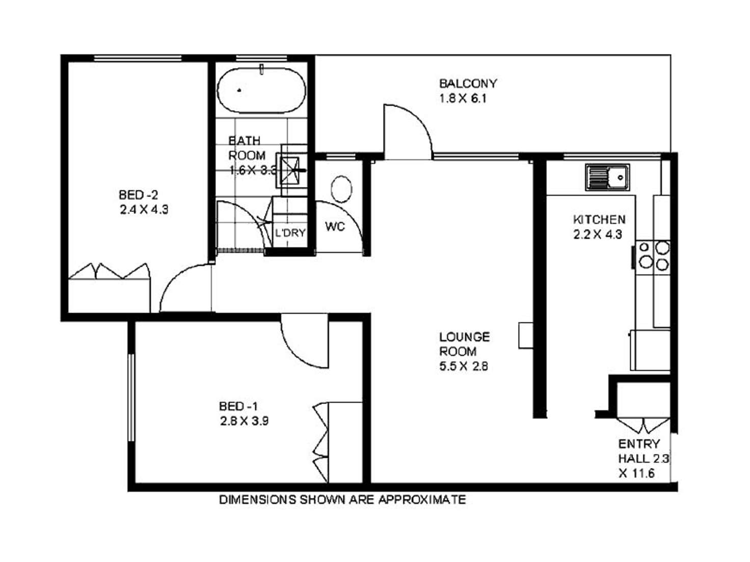 Floorplan of Homely apartment listing, 9/97-99 Epsom Road, Ascot Vale VIC 3032