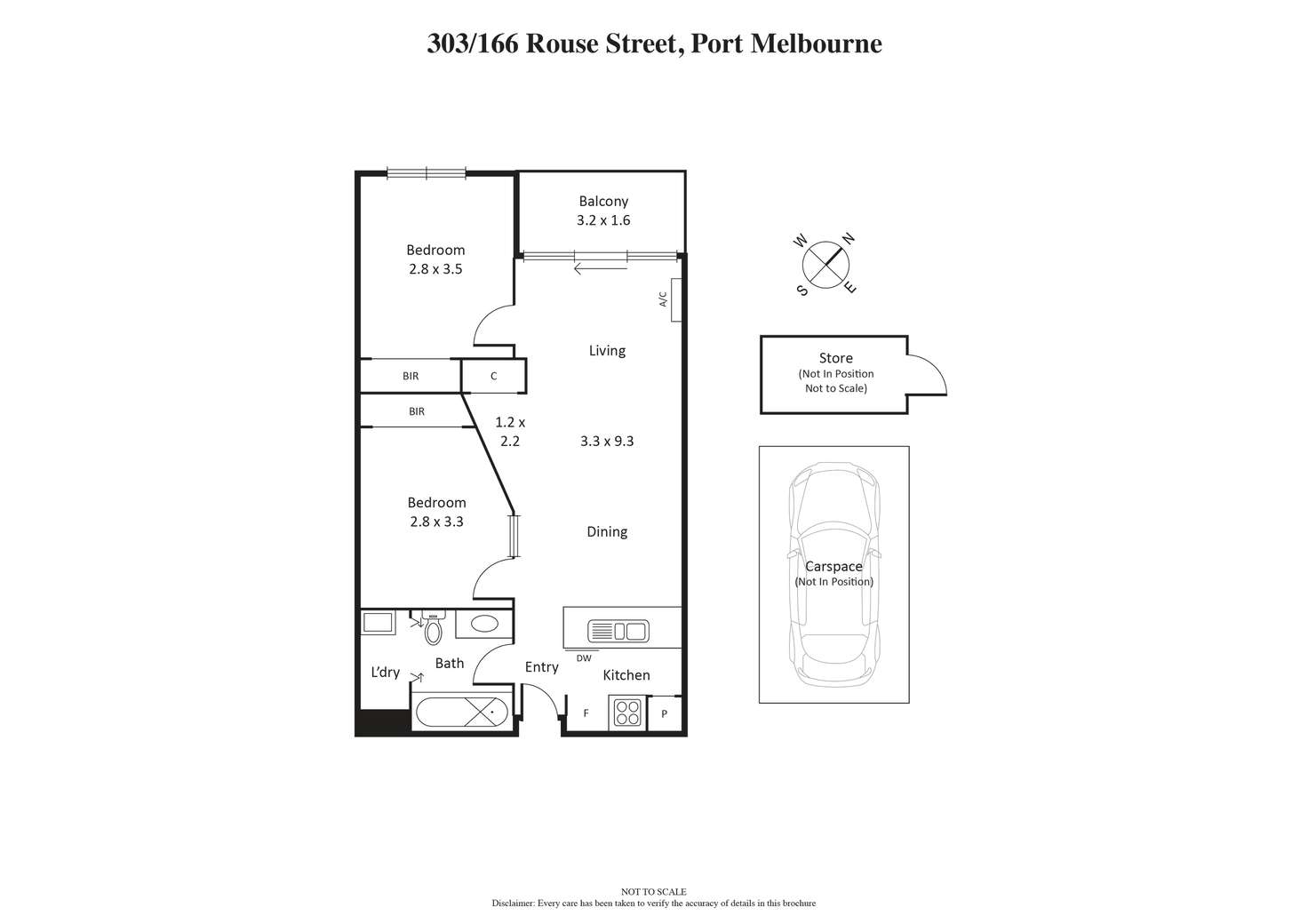 Floorplan of Homely apartment listing, 303/166 Rouse  Street, Port Melbourne VIC 3207