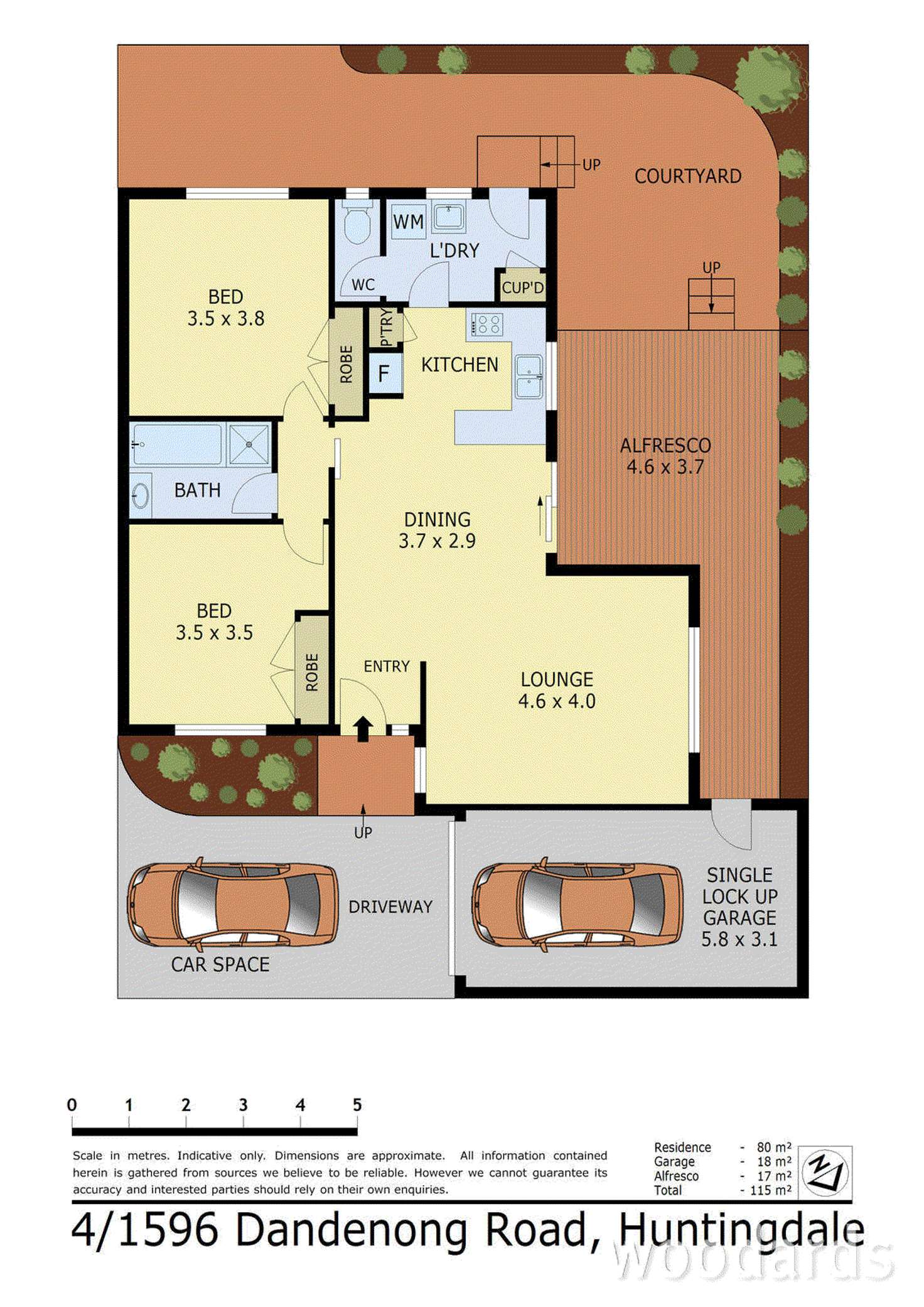 Floorplan of Homely unit listing, 4/1596 Dandenong Road, Huntingdale VIC 3166