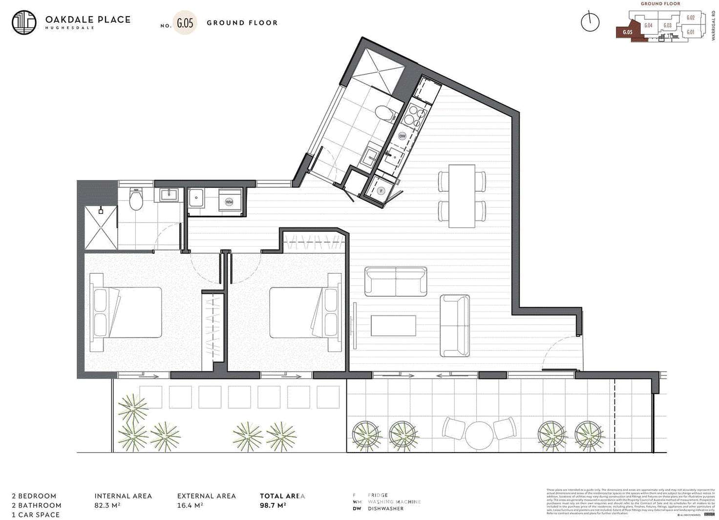 Floorplan of Homely apartment listing, 305/93 Warrigal Road, Hughesdale VIC 3166