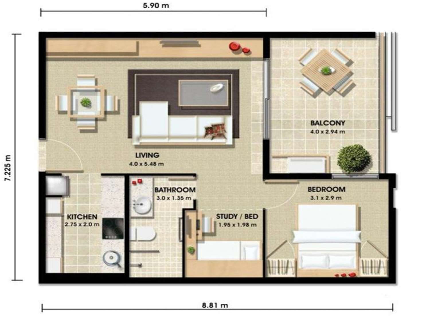 Floorplan of Homely apartment listing, 504/3-5 Gardiner  Street, Darwin City NT 800