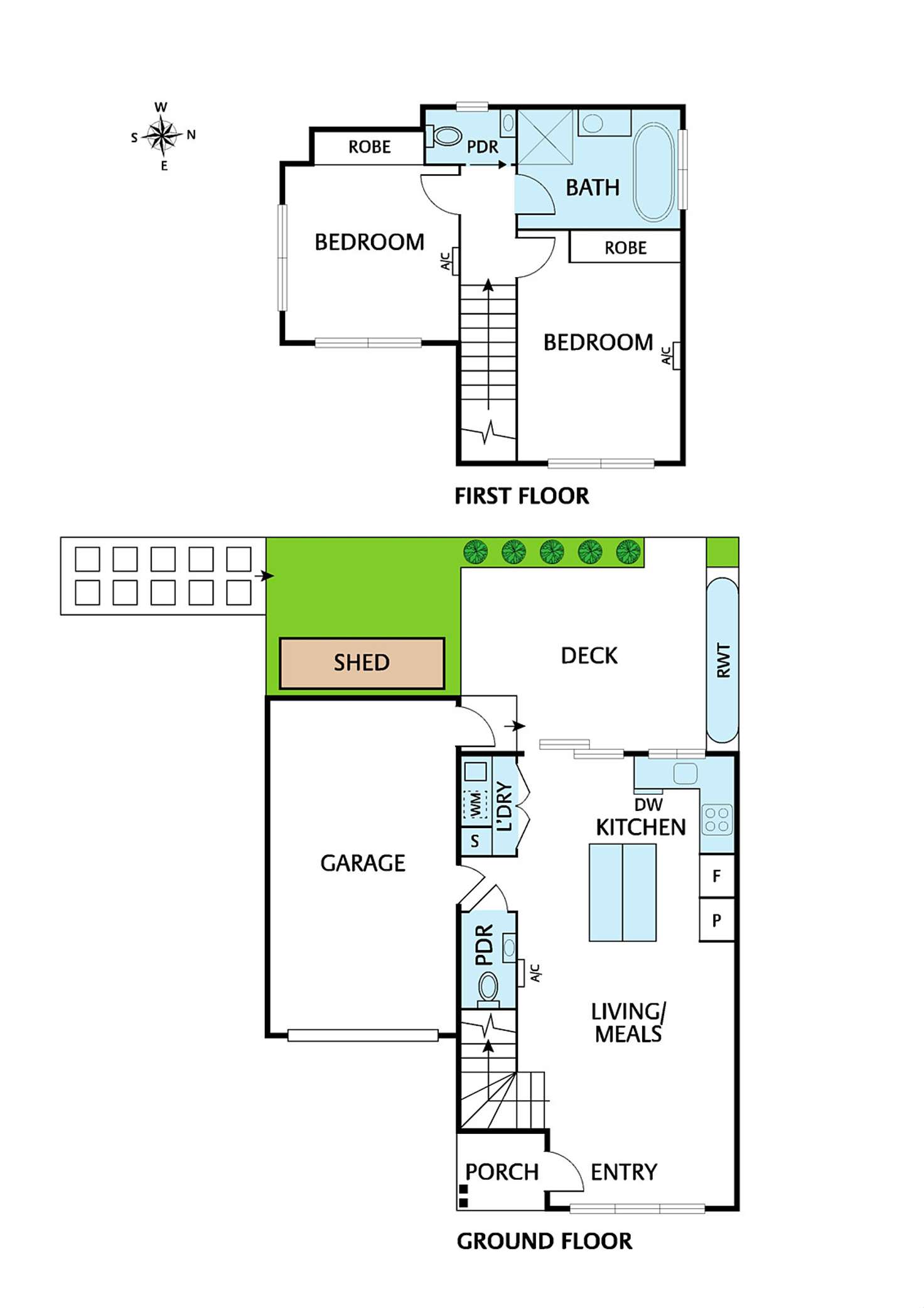 Floorplan of Homely townhouse listing, 2/6 James Street, Heidelberg Heights VIC 3081