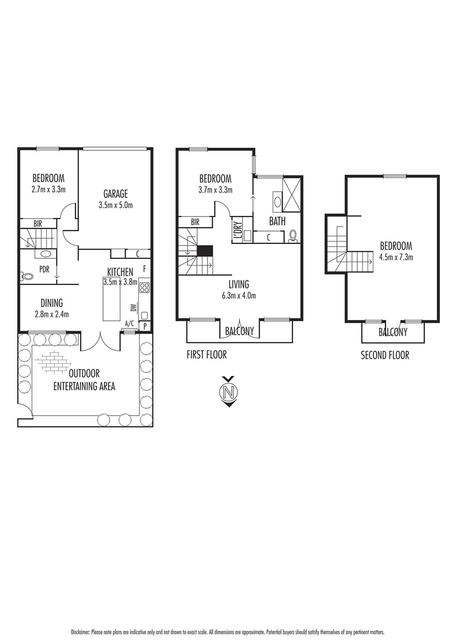 Floorplan of Homely house listing, 3/7 Hays Place, Geelong VIC 3220