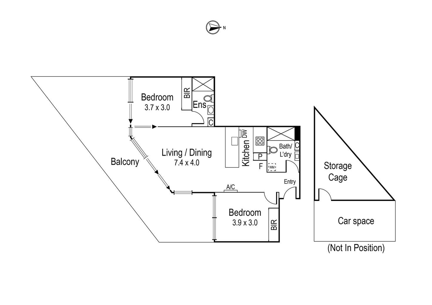 Floorplan of Homely apartment listing, 206/204-206 Lower Heidelberg Road, Ivanhoe East VIC 3079