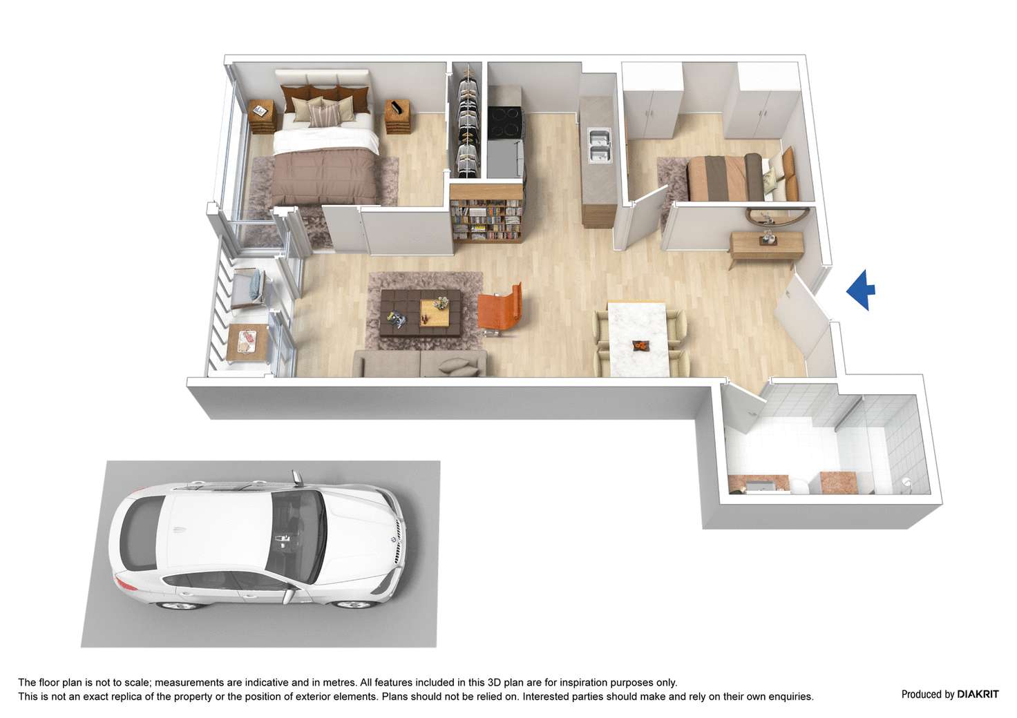 Floorplan of Homely apartment listing, 2703/151 City Road, Southbank VIC 3006