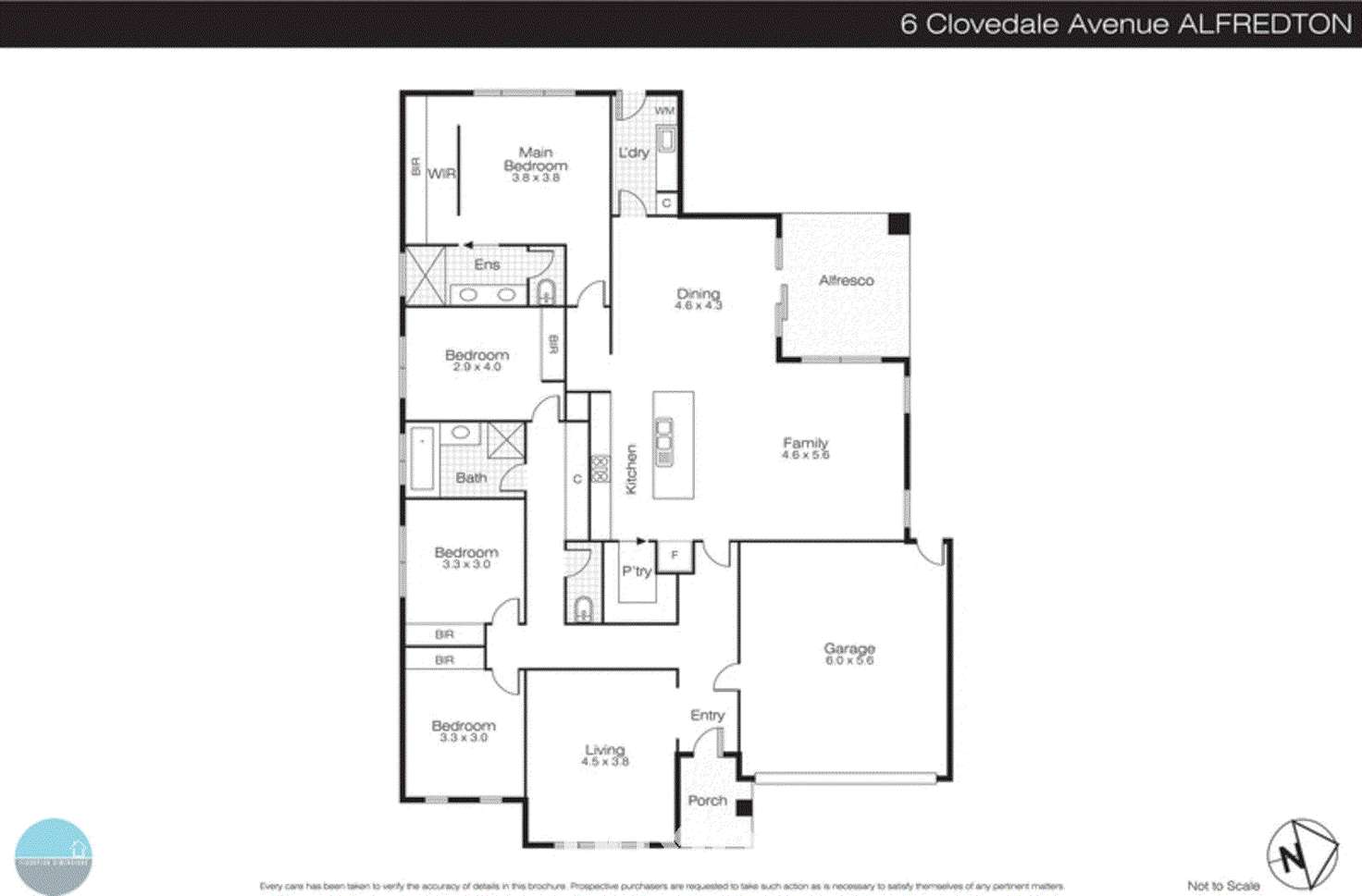 Floorplan of Homely house listing, 6 Clovedale Avenue, Alfredton VIC 3350