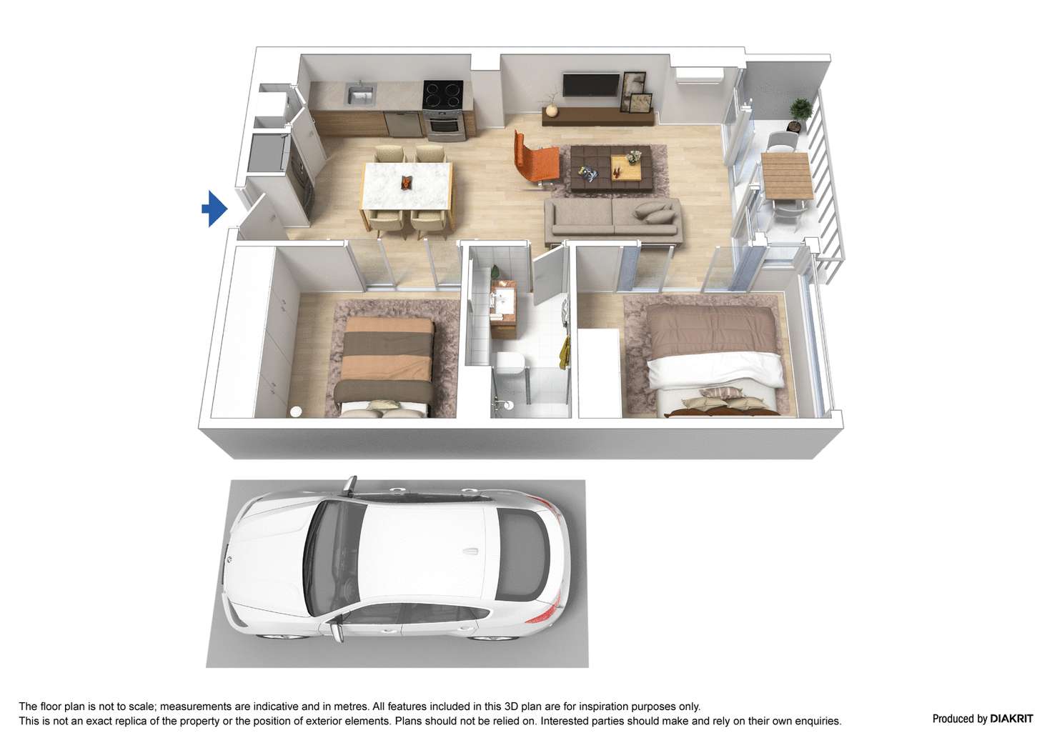 Floorplan of Homely apartment listing, 3802/639 Lonsdale Street, Melbourne VIC 3000