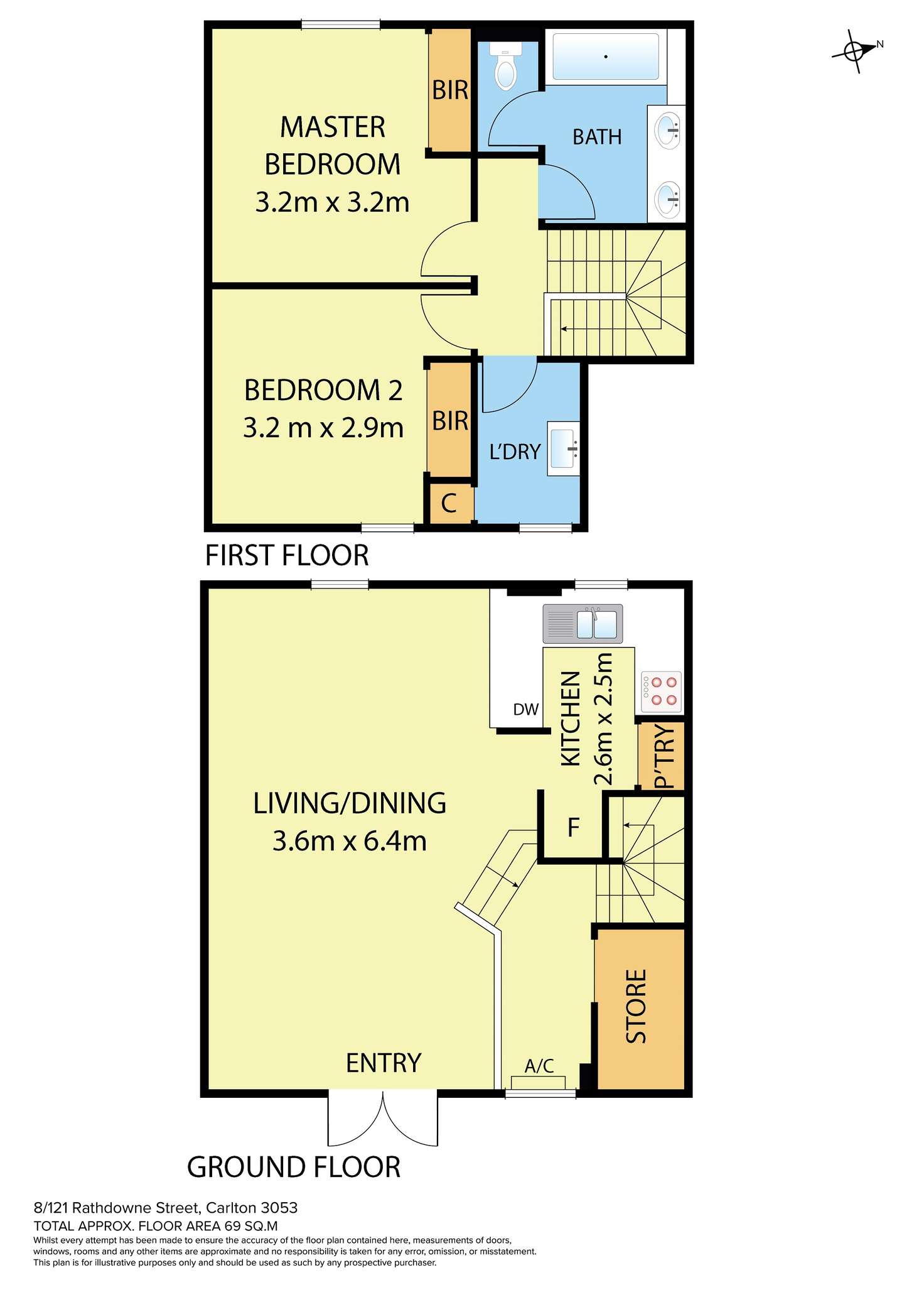 Floorplan of Homely unit listing, 8/121 Rathdowne Street, Carlton VIC 3053