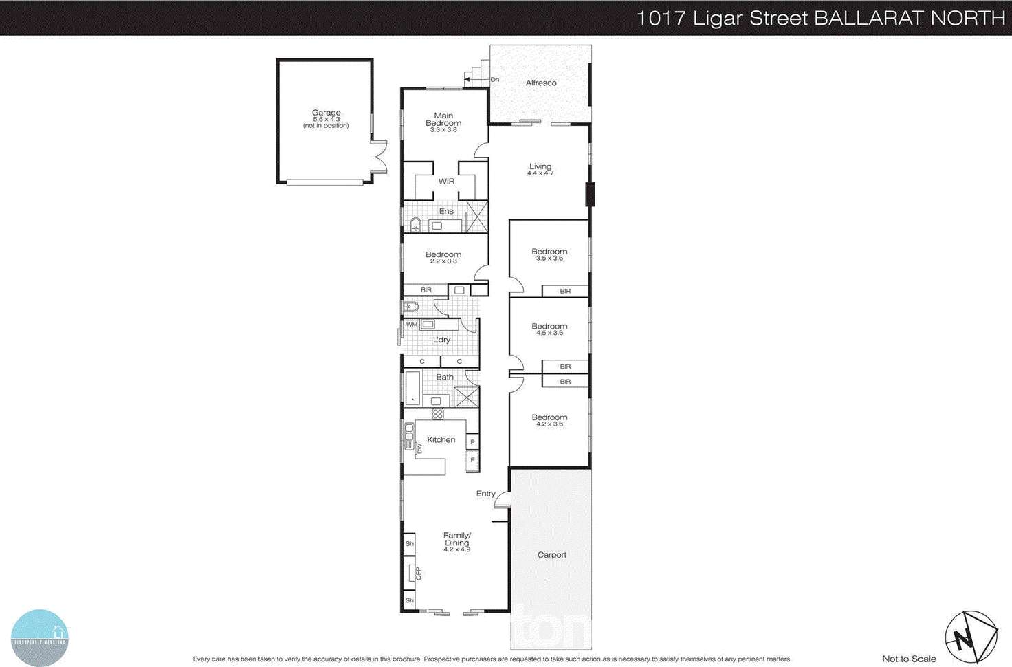 Floorplan of Homely house listing, 1017 Ligar Street, Ballarat North VIC 3350