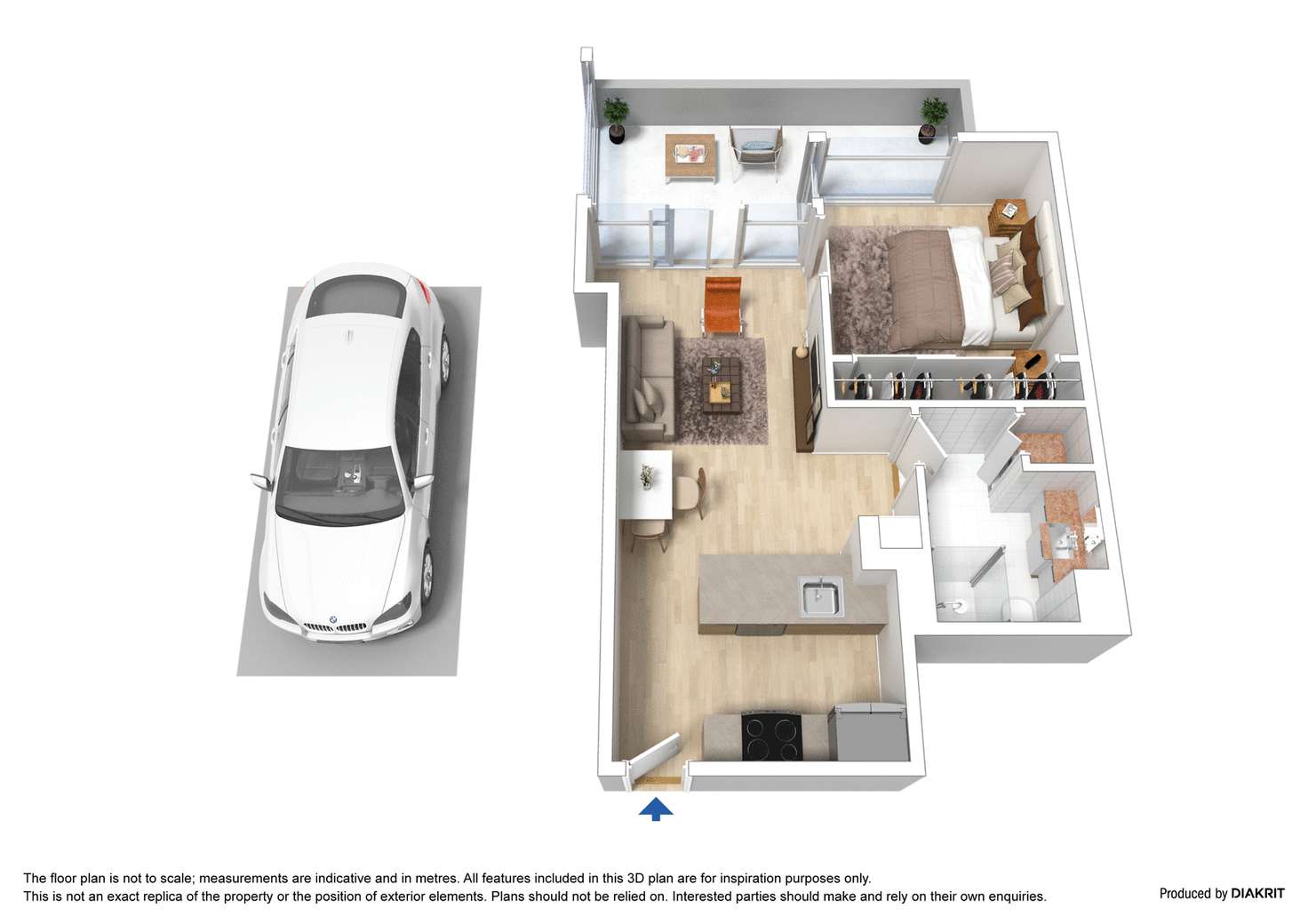 Floorplan of Homely apartment listing, 700/63 Whiteman Street, Southbank VIC 3006