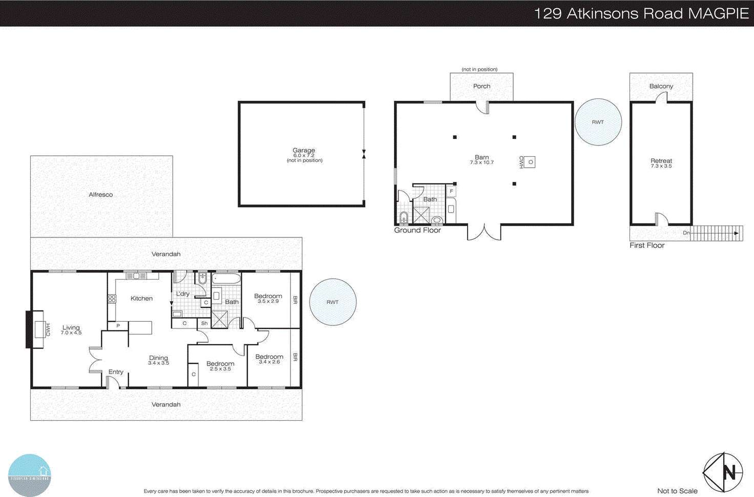 Floorplan of Homely house listing, 129 Atkinsons Road, Magpie VIC 3352