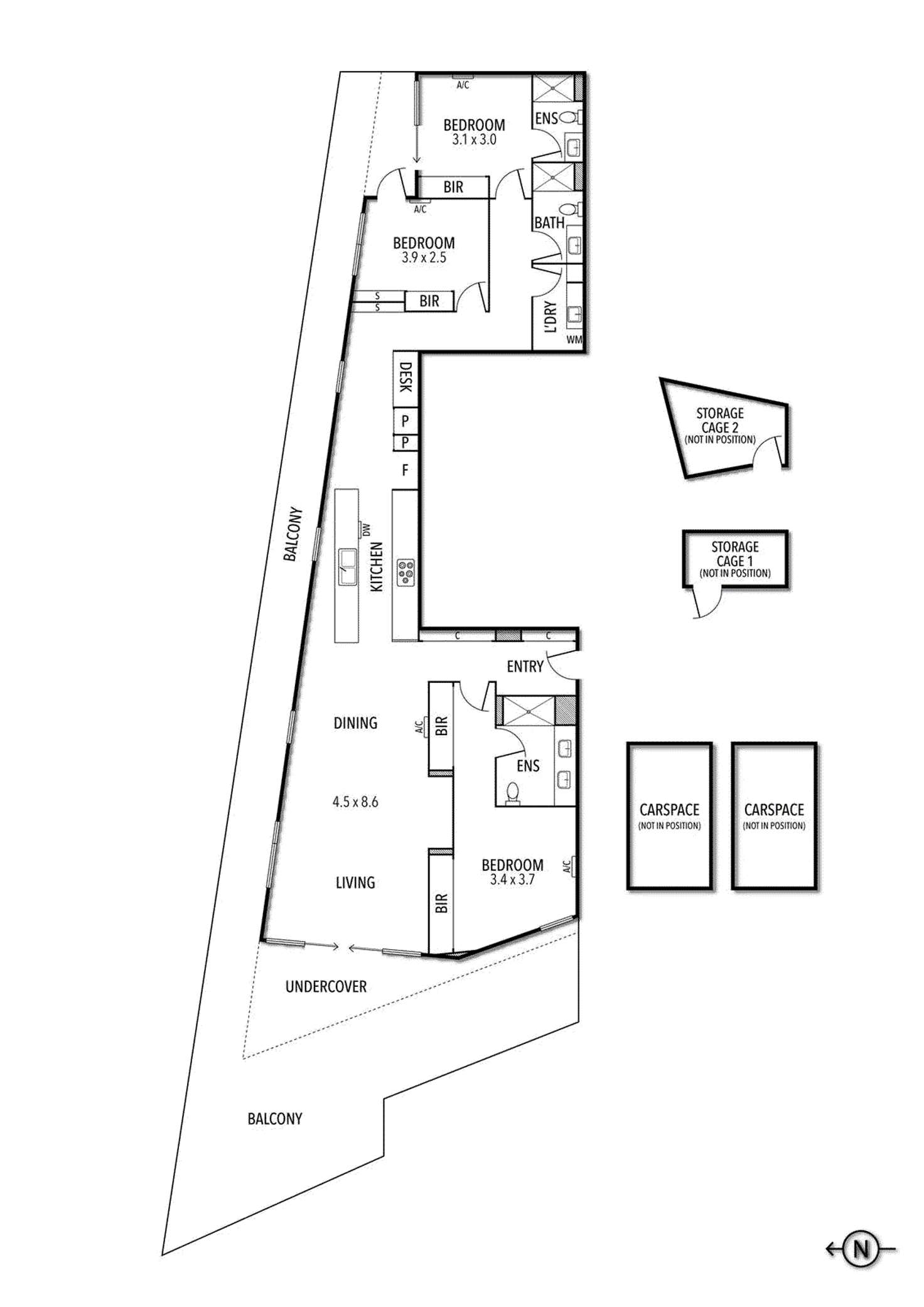 Floorplan of Homely apartment listing, 301/525 Mt Alexander Road, Moonee Ponds VIC 3039