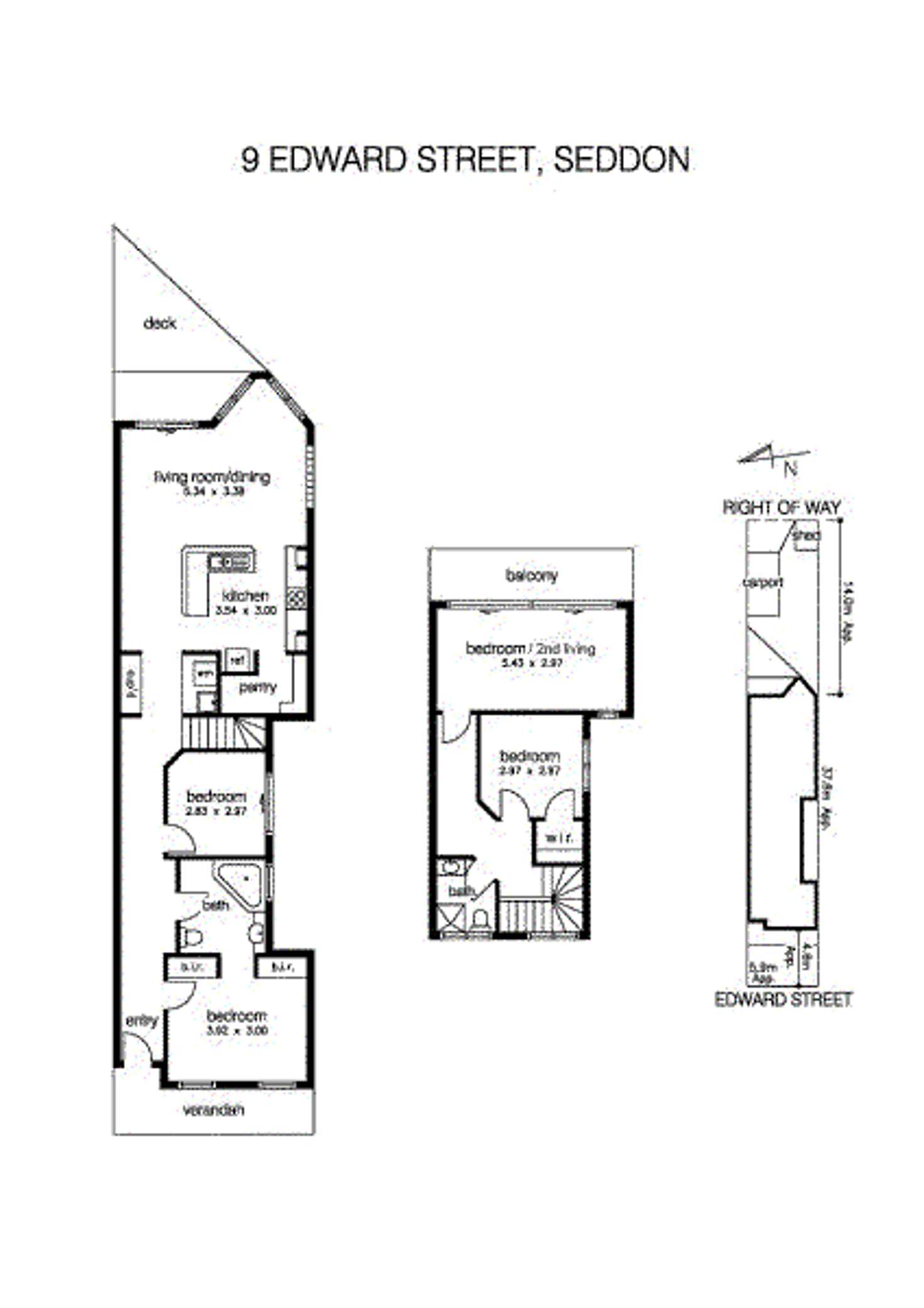 Floorplan of Homely house listing, 9 Edward Street, Seddon VIC 3011