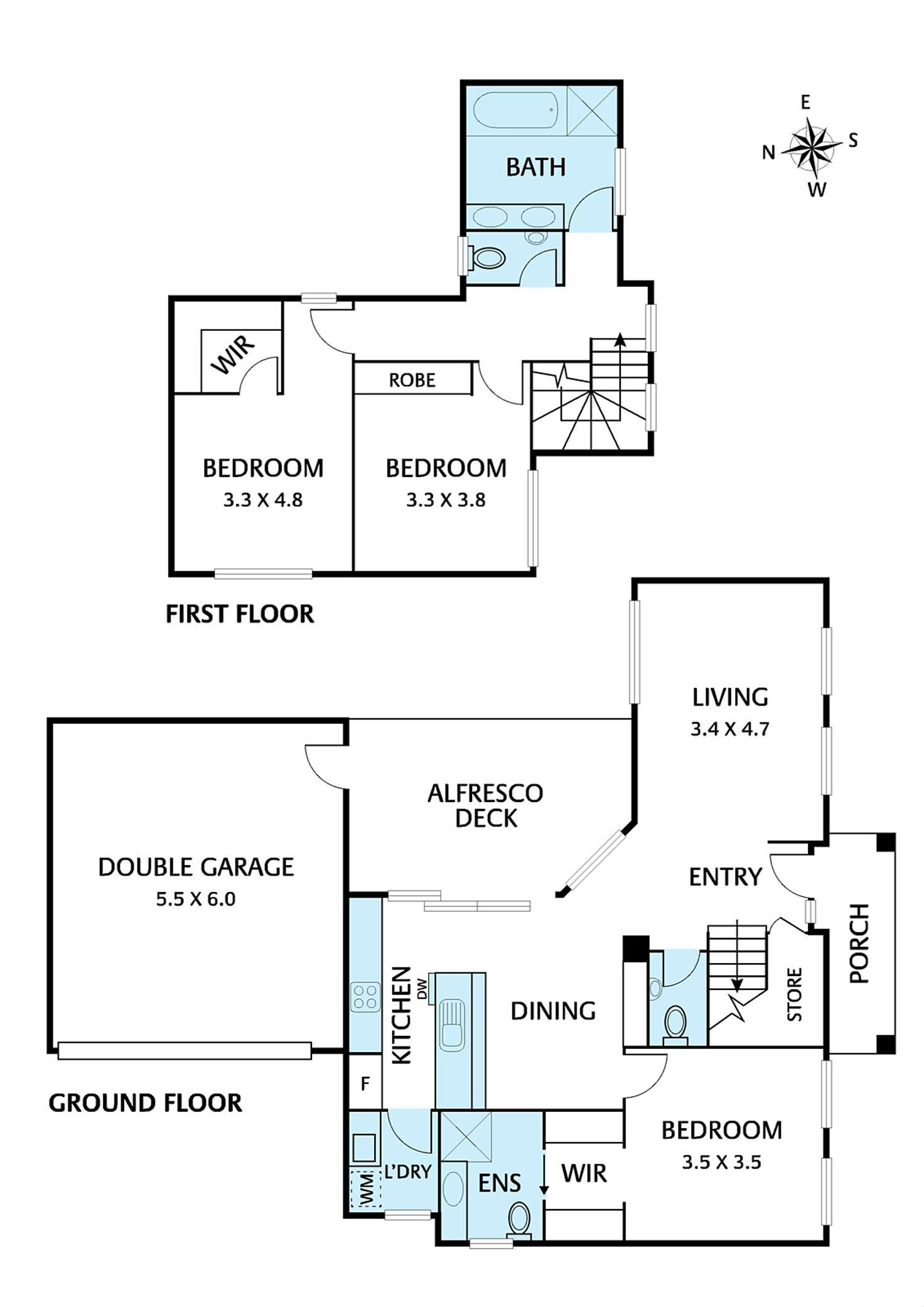 Floorplan of Homely townhouse listing, 33 Canterbury Road, Blackburn VIC 3130