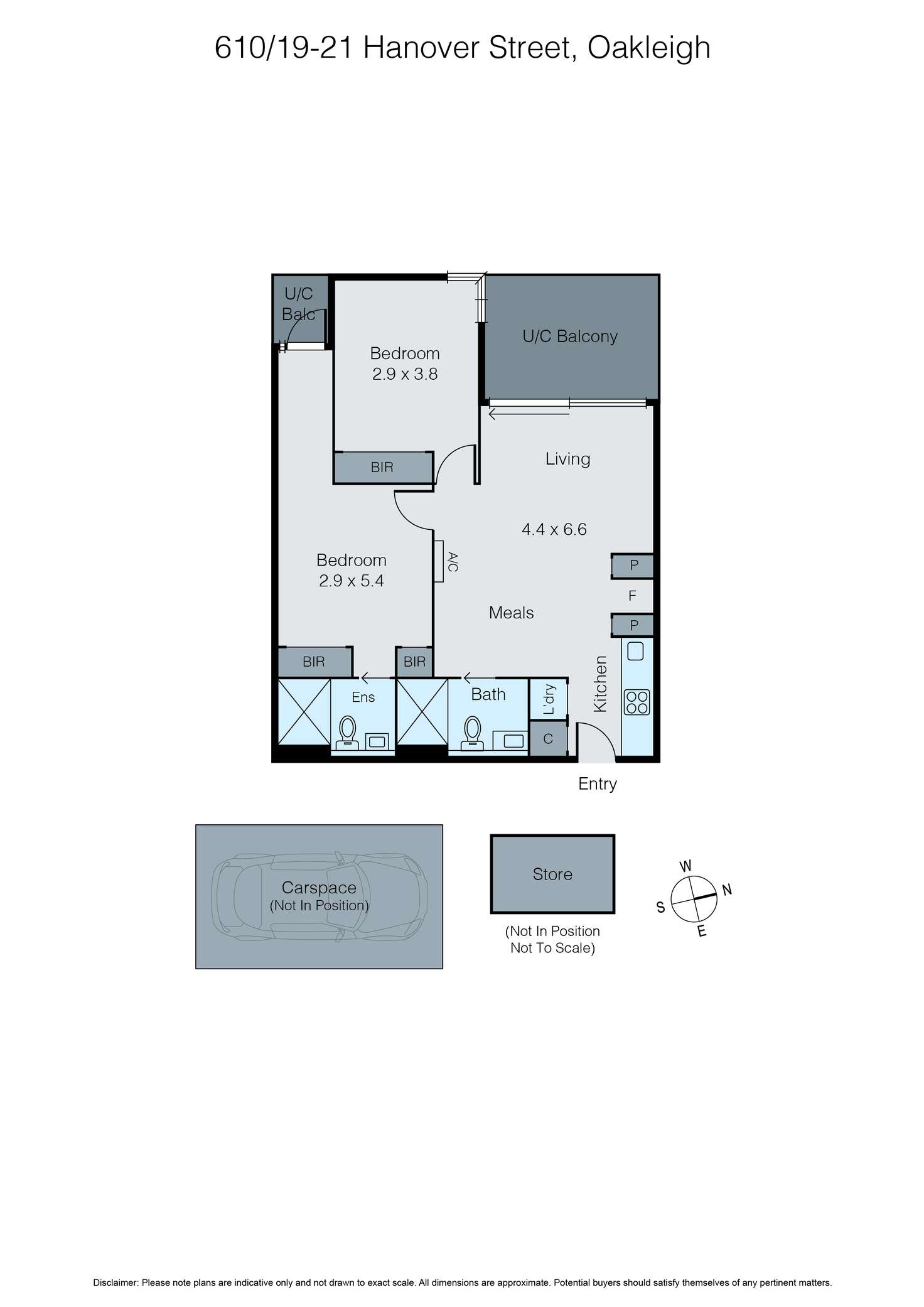 Floorplan of Homely apartment listing, 610/19-21 Hanover Street, Oakleigh VIC 3166