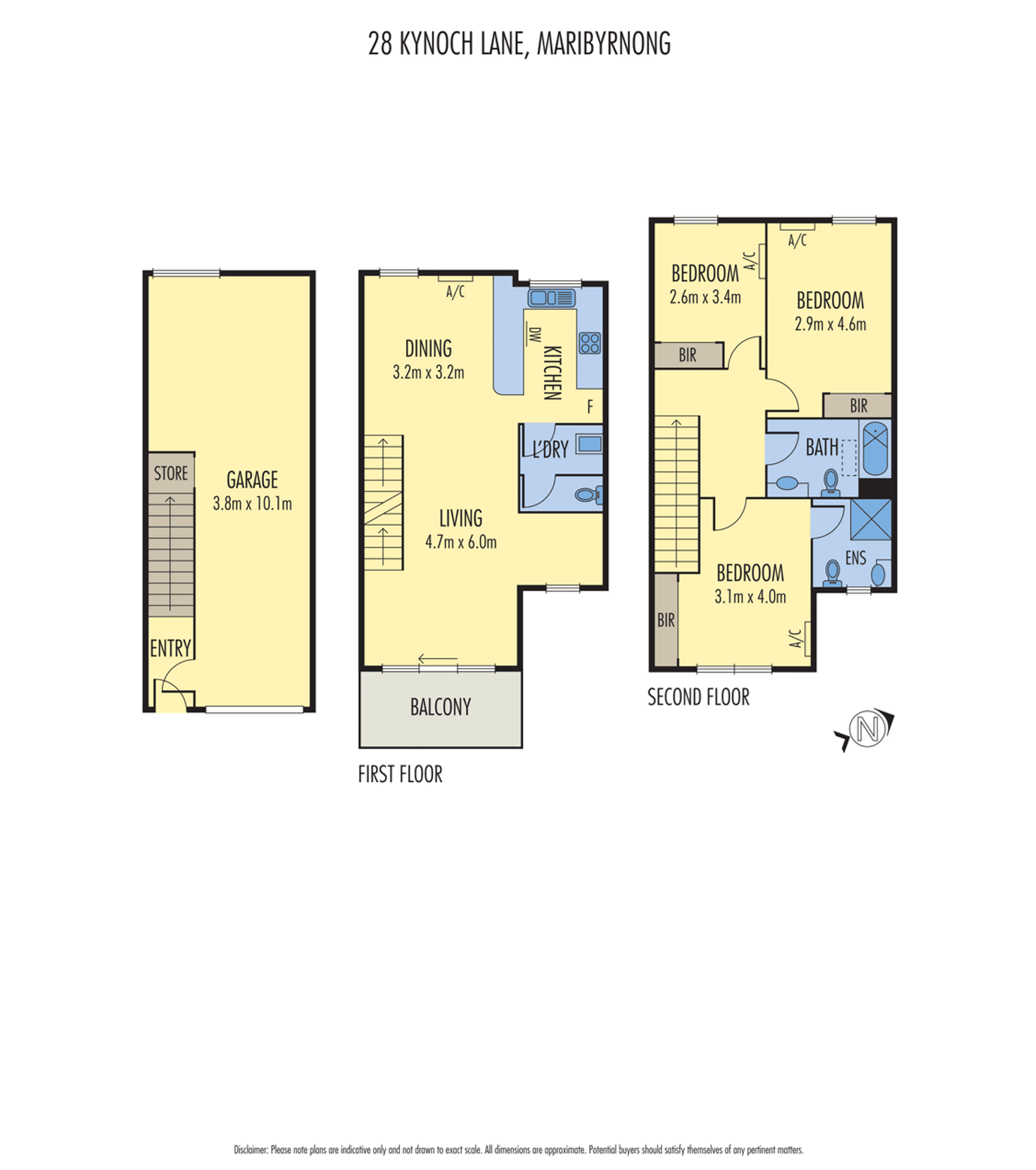 Floorplan of Homely townhouse listing, 26 Kynoch Lane, Maribyrnong VIC 3032