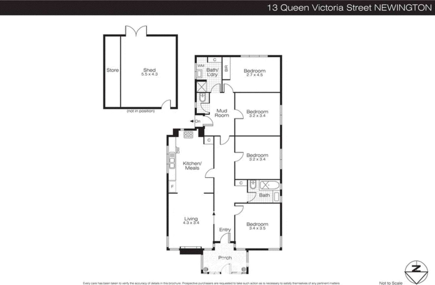 Floorplan of Homely house listing, 13 Queen Victoria Street, Newington VIC 3350