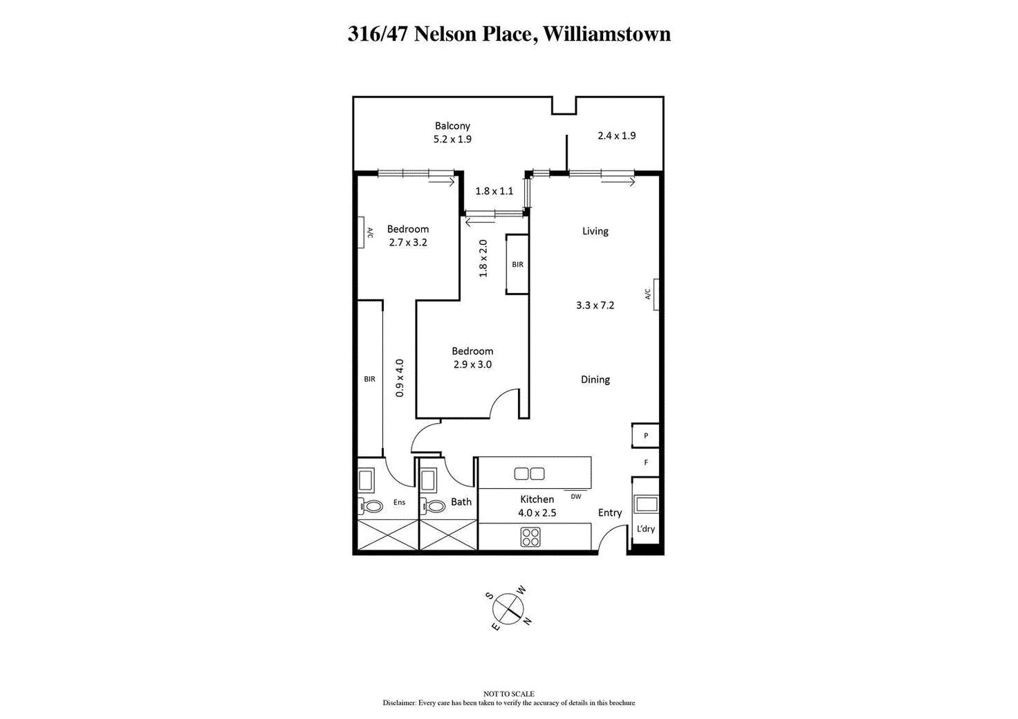 Floorplan of Homely apartment listing, 316/47 Nelson Place, Williamstown VIC 3016