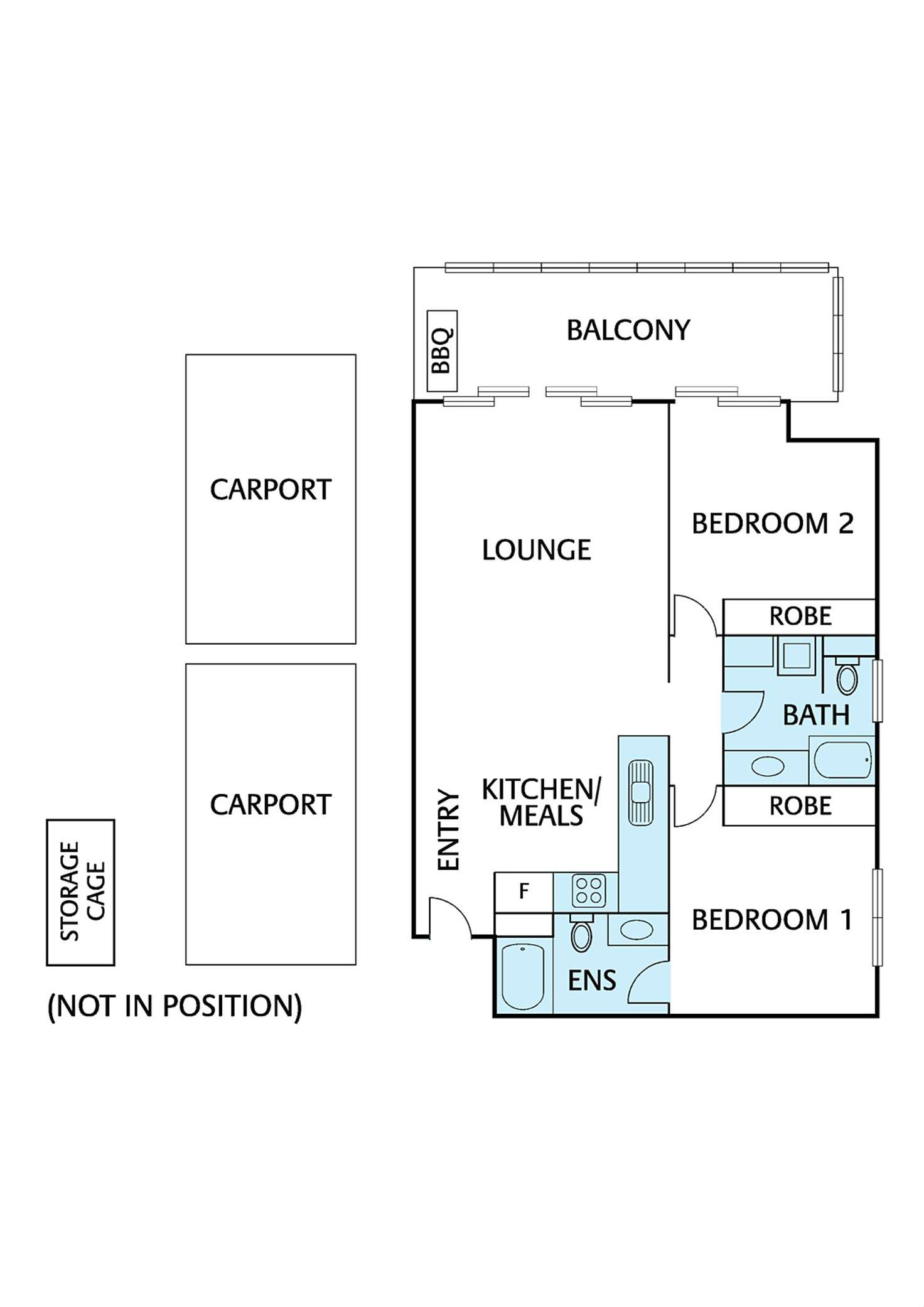 Floorplan of Homely apartment listing, 410/394-398 Middleborough Road, Blackburn VIC 3130