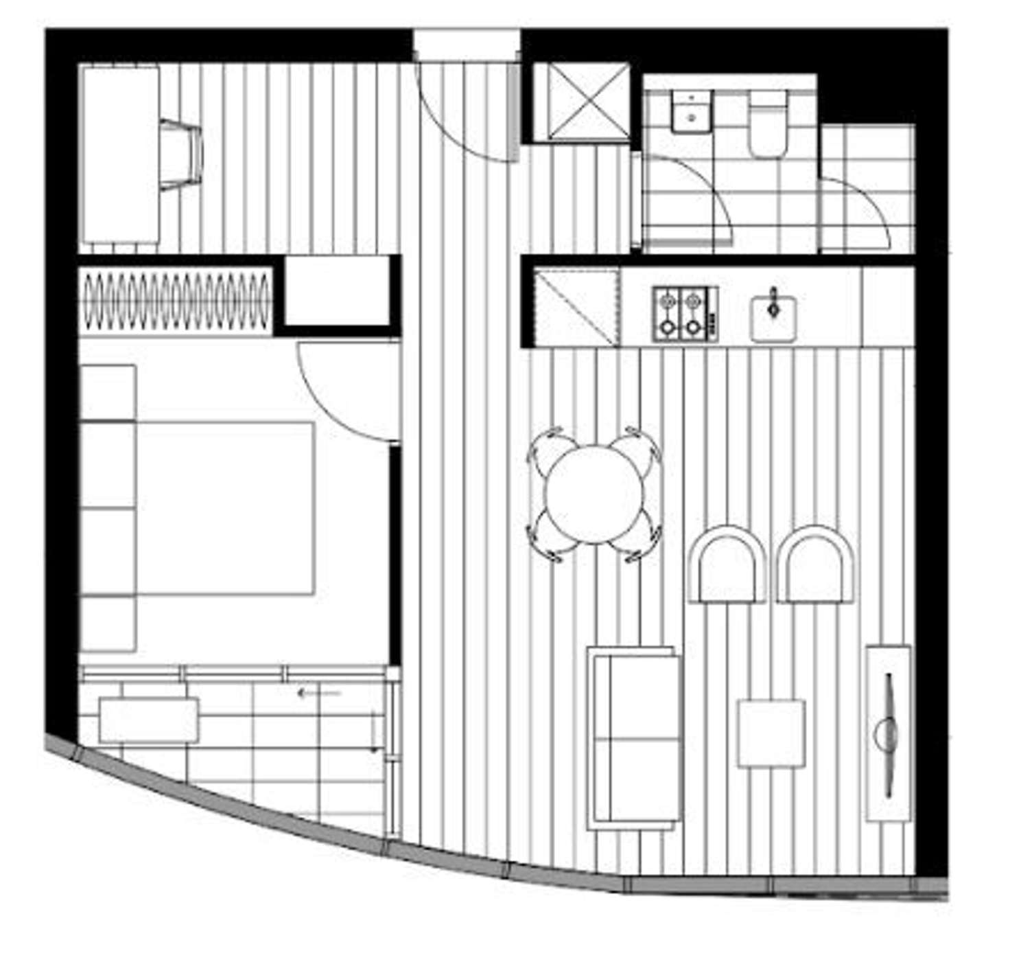Floorplan of Homely apartment listing, 209S/889 Collins Street, Docklands VIC 3008