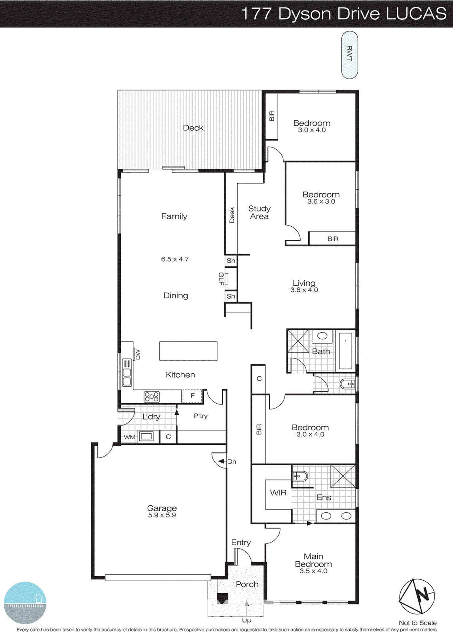 Floorplan of Homely house listing, 177 Dyson Drive, Alfredton VIC 3350