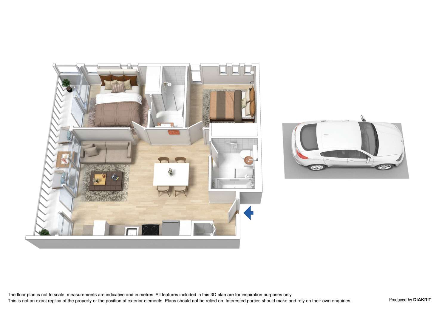 Floorplan of Homely apartment listing, 509/152 Sturt Street, Southbank VIC 3006