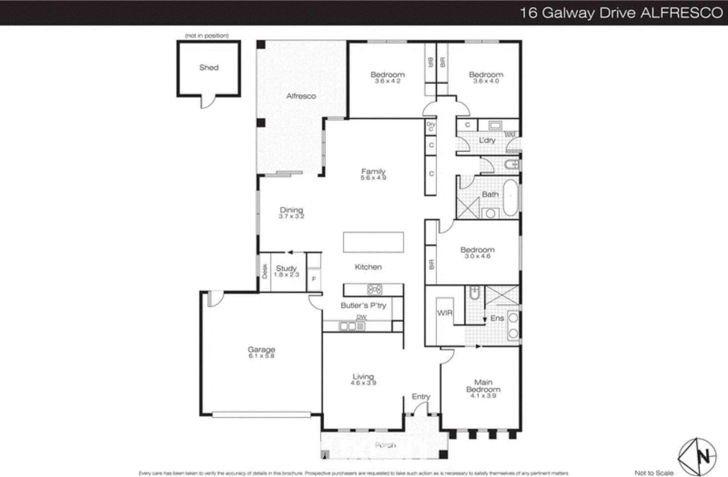 Floorplan of Homely house listing, 16 Galway Drive, Alfredton VIC 3350