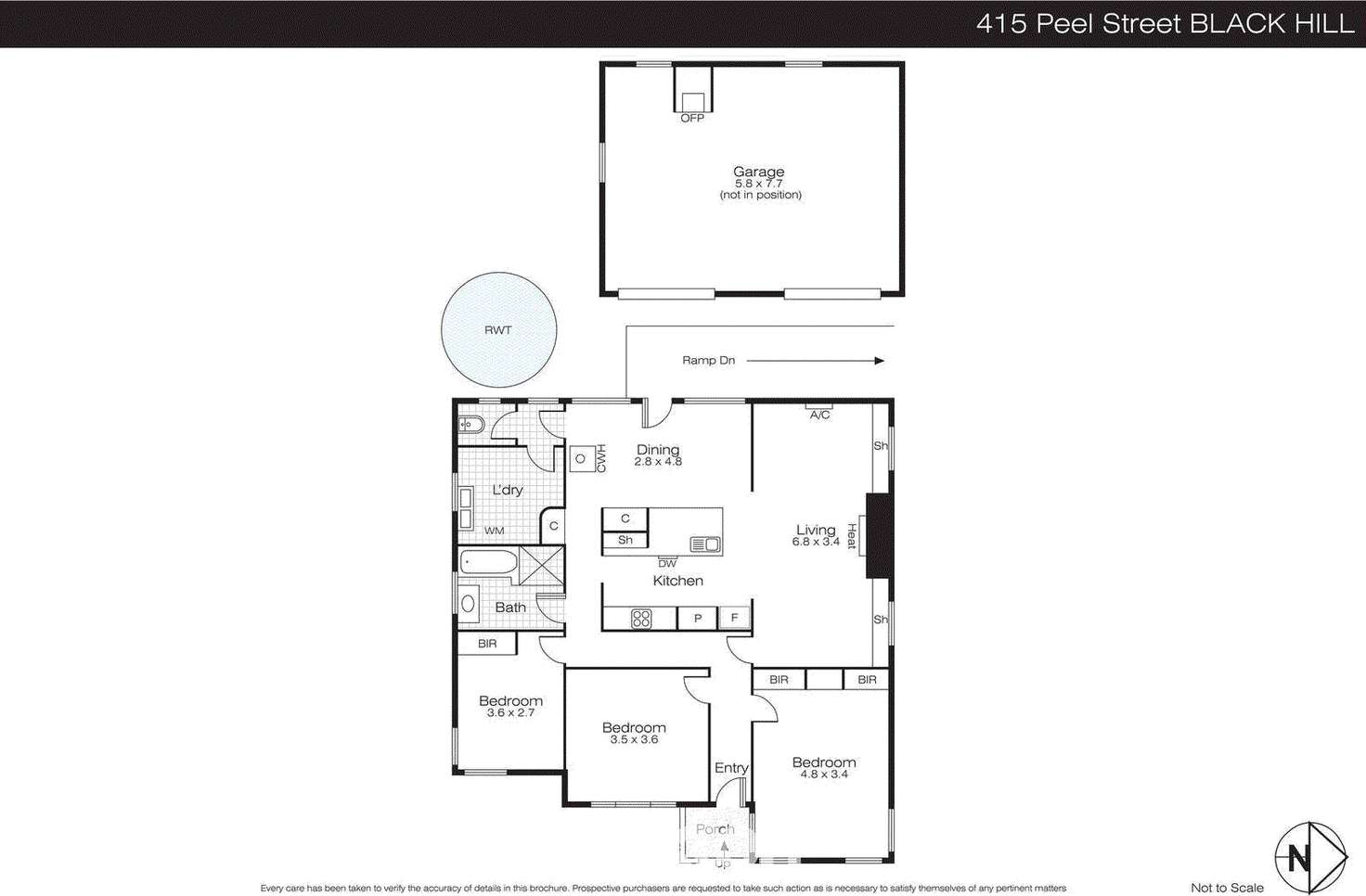 Floorplan of Homely house listing, 415 Peel Street, Black Hill VIC 3350